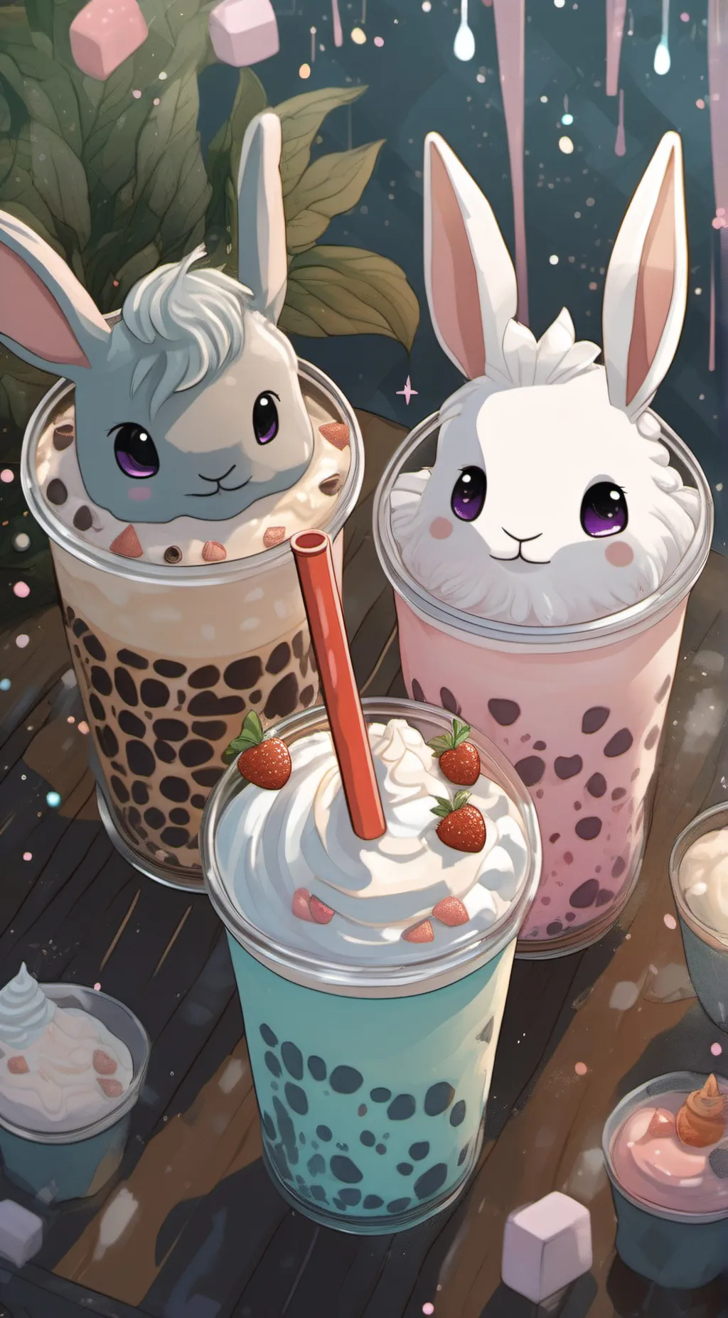 Talkie AI - Chat with Two Bunny Boba Tea