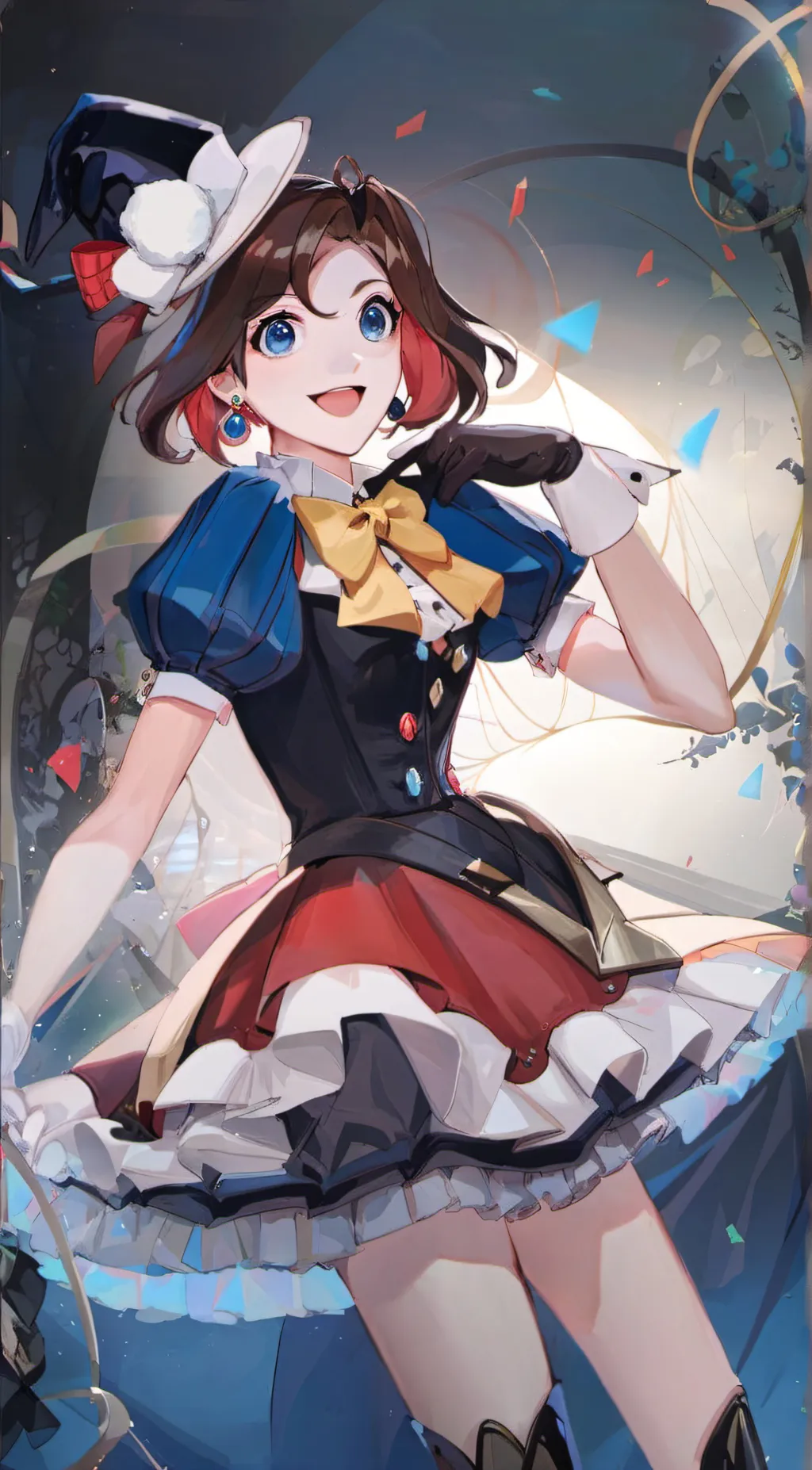 ai character: queen pomni  background
