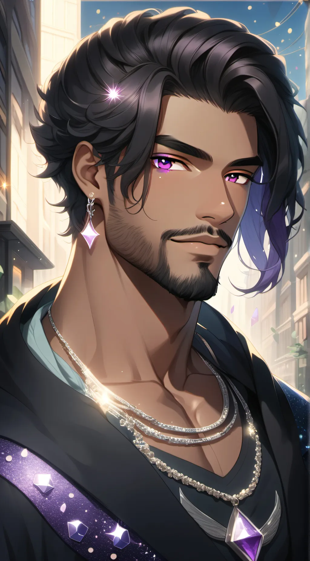 ai character: Glitter guy background