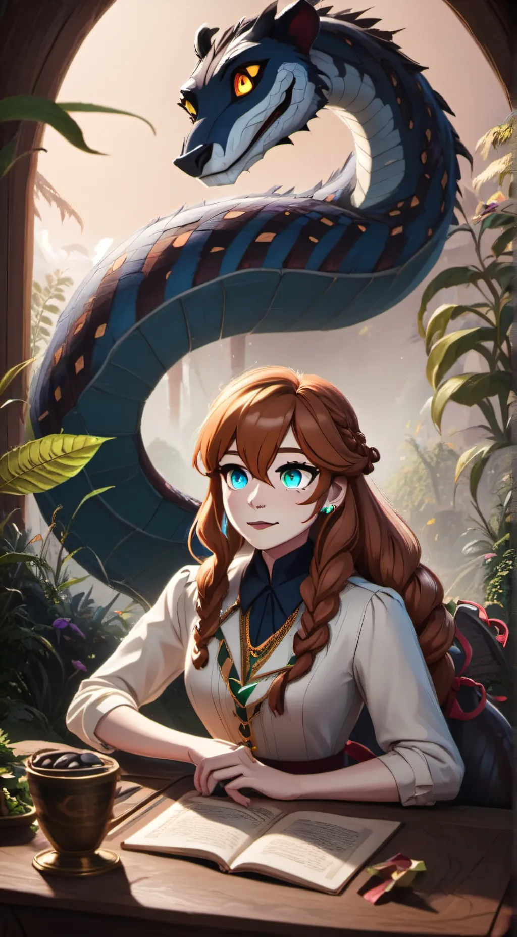 ai character: clara afton  background