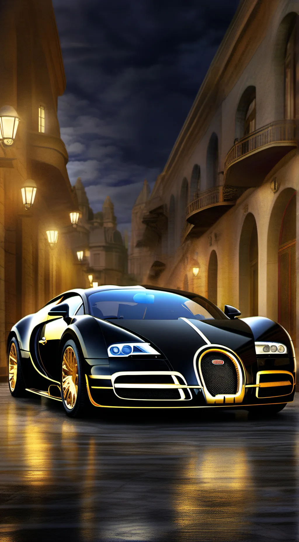 ai character: bugatti........... background