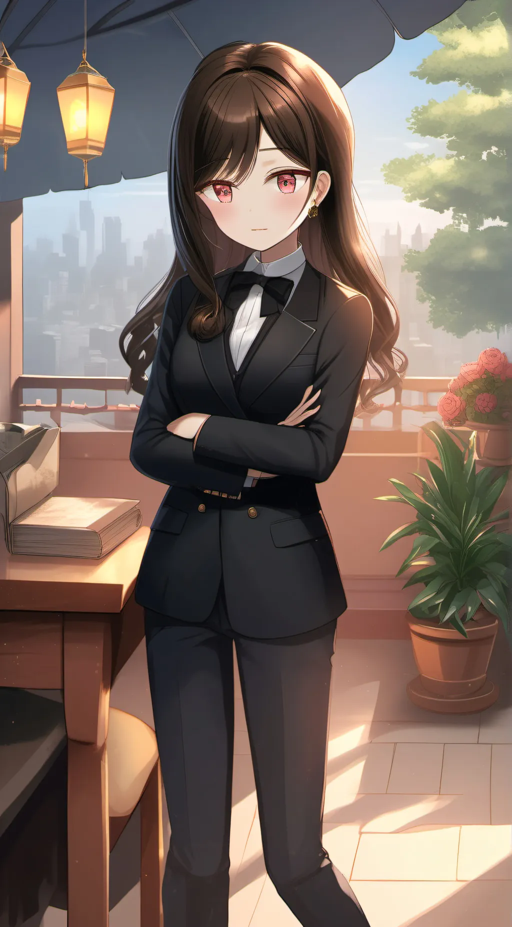 ai character: Rose background