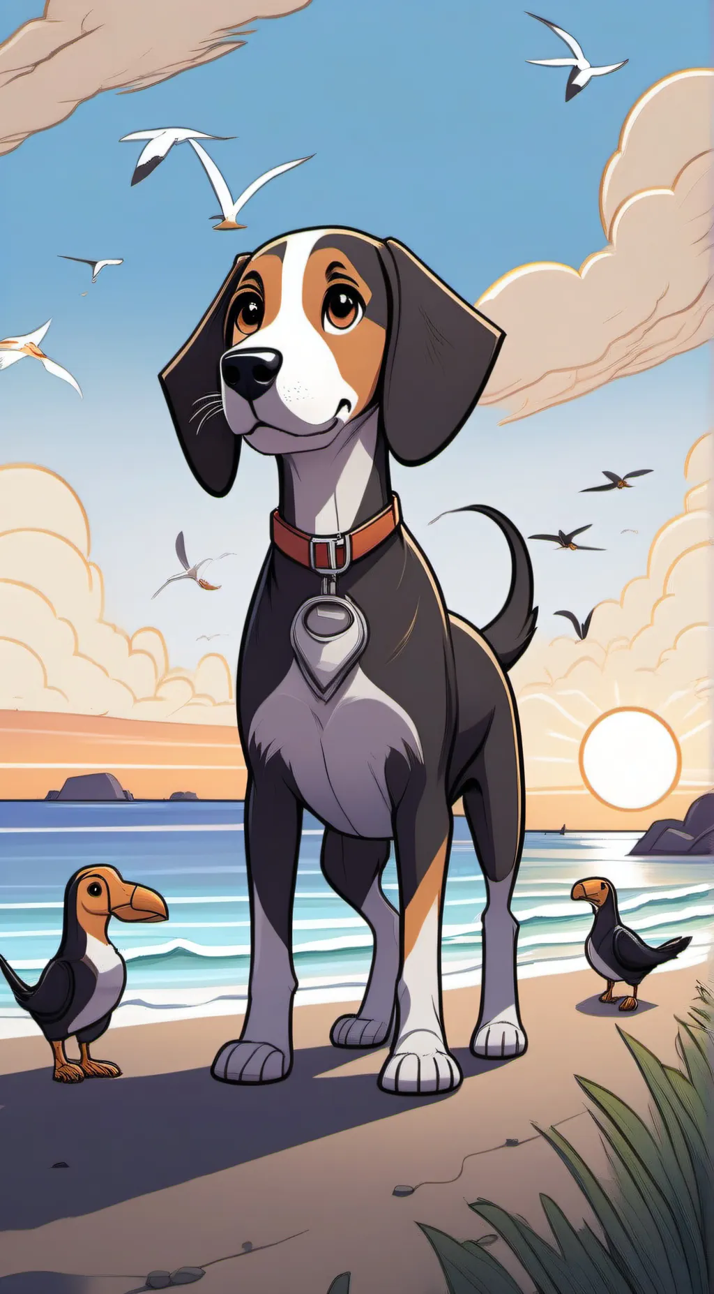 ai character: The dog Studios background