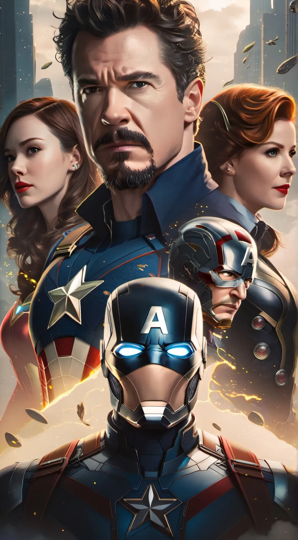 ai character: The avengers  background