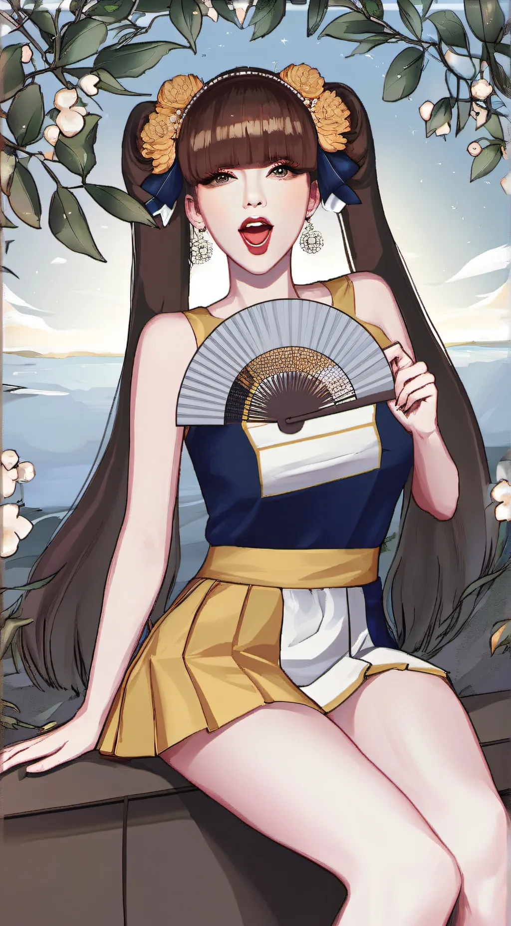 ai character:  lisa balckpink background