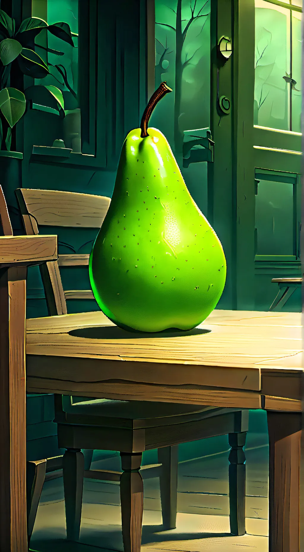 ai character: Supporting Pear background