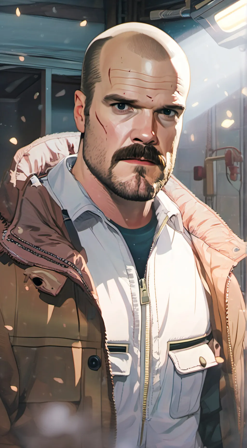 ai character: Jim Hopper  background
