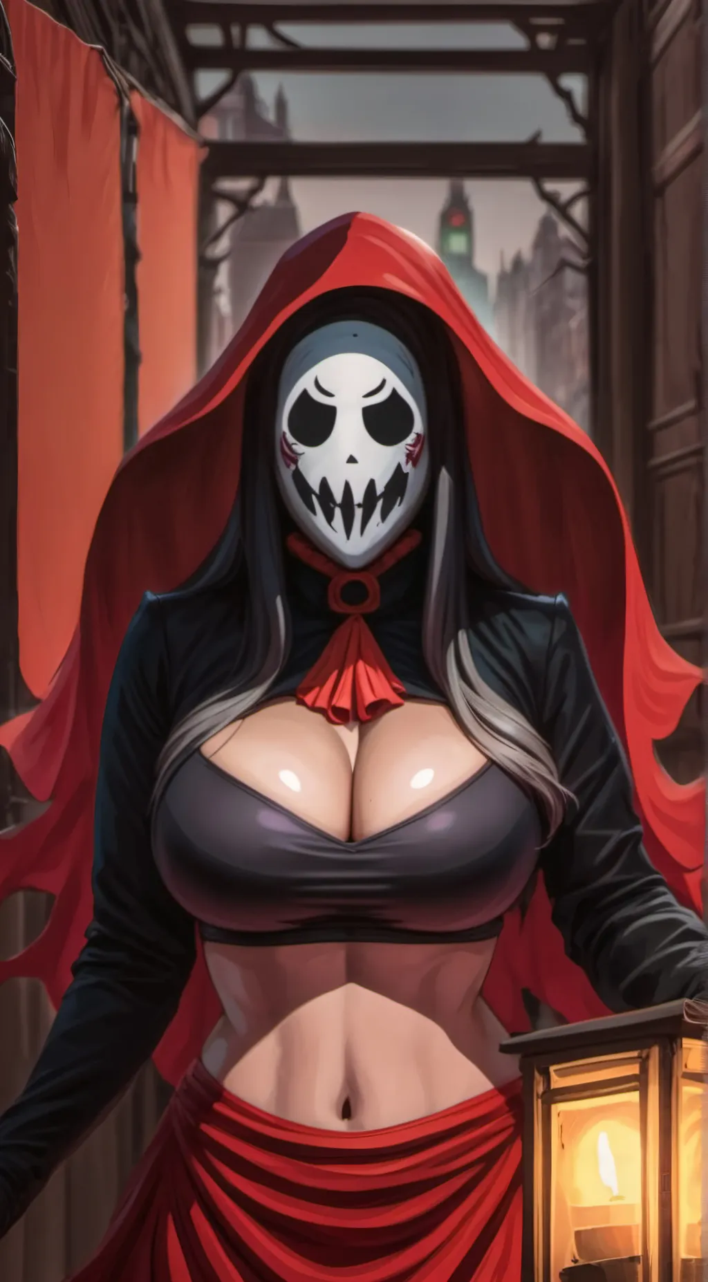 ai character: Ghost Girl  background