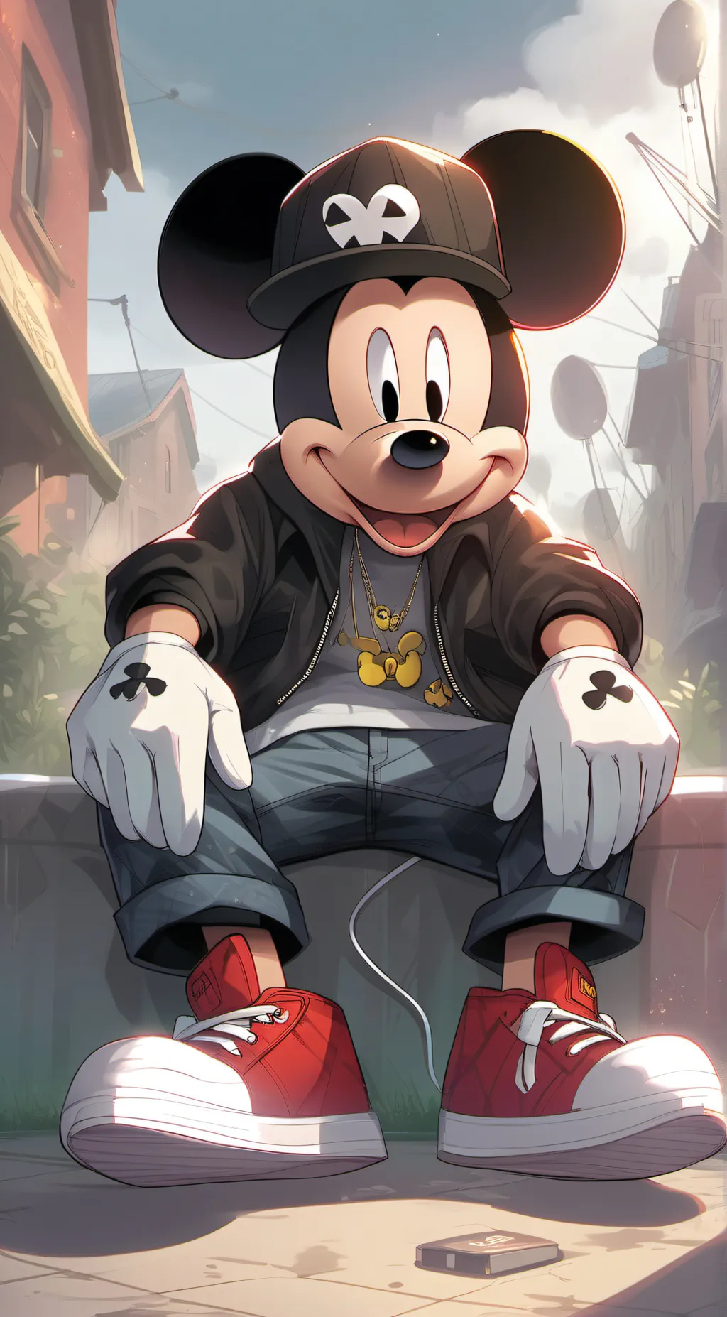 ai character: mickeymouse background