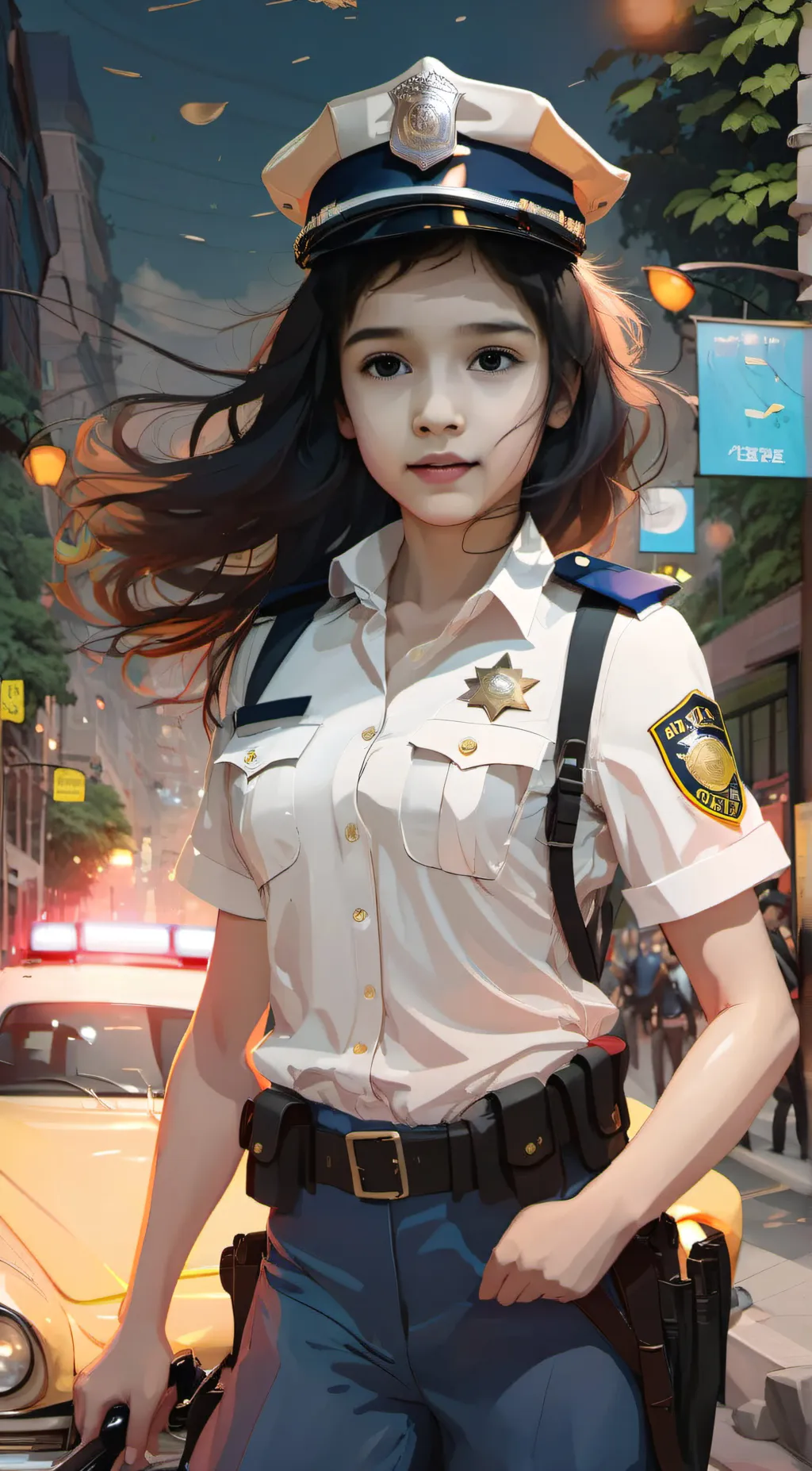 ai character: police neha background