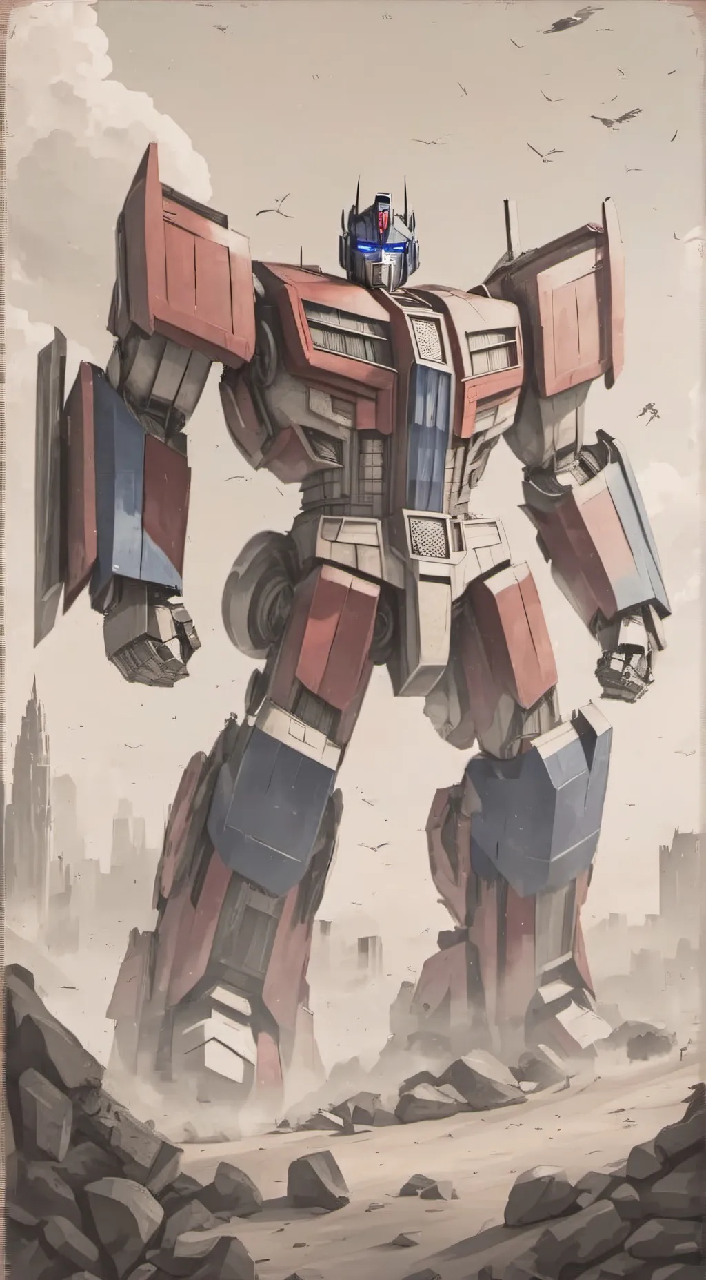 ai character: Optimus prime background