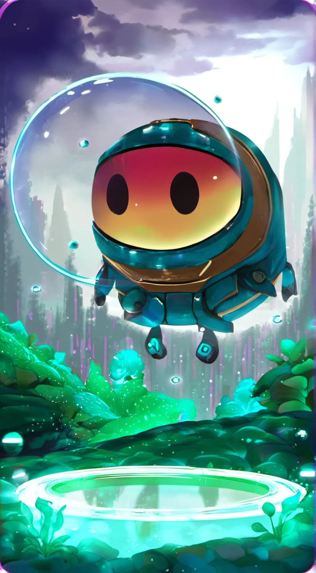 ai character: Rain background