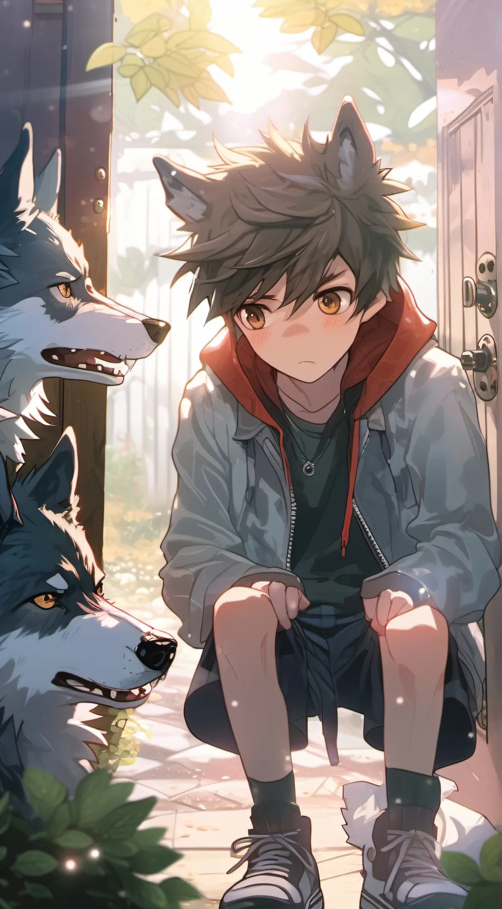ai character: the weird wolf boy background