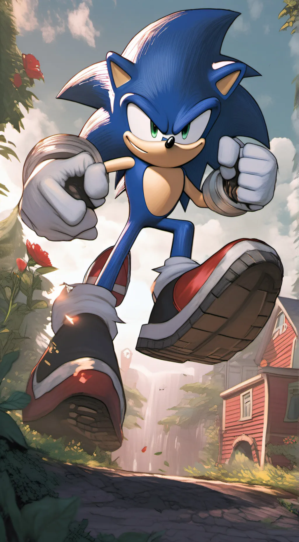 ai character: Giant Sonic background