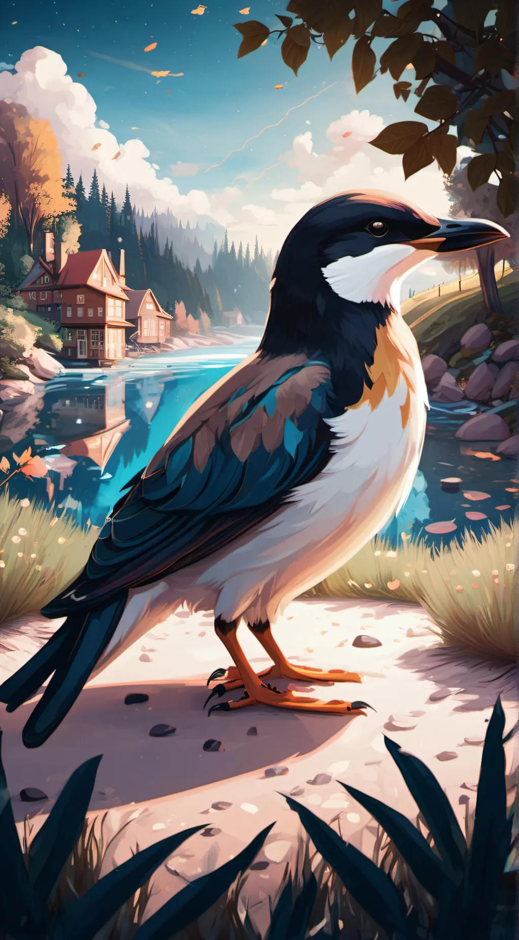 ai character: Rain background