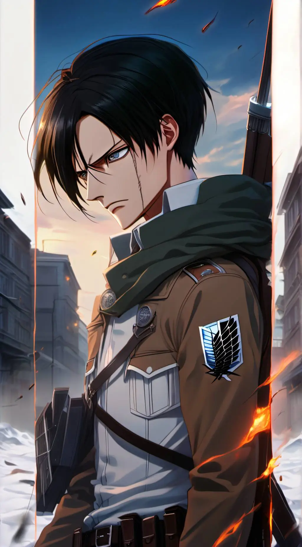 ai character: Levi Ackerman 👀 background