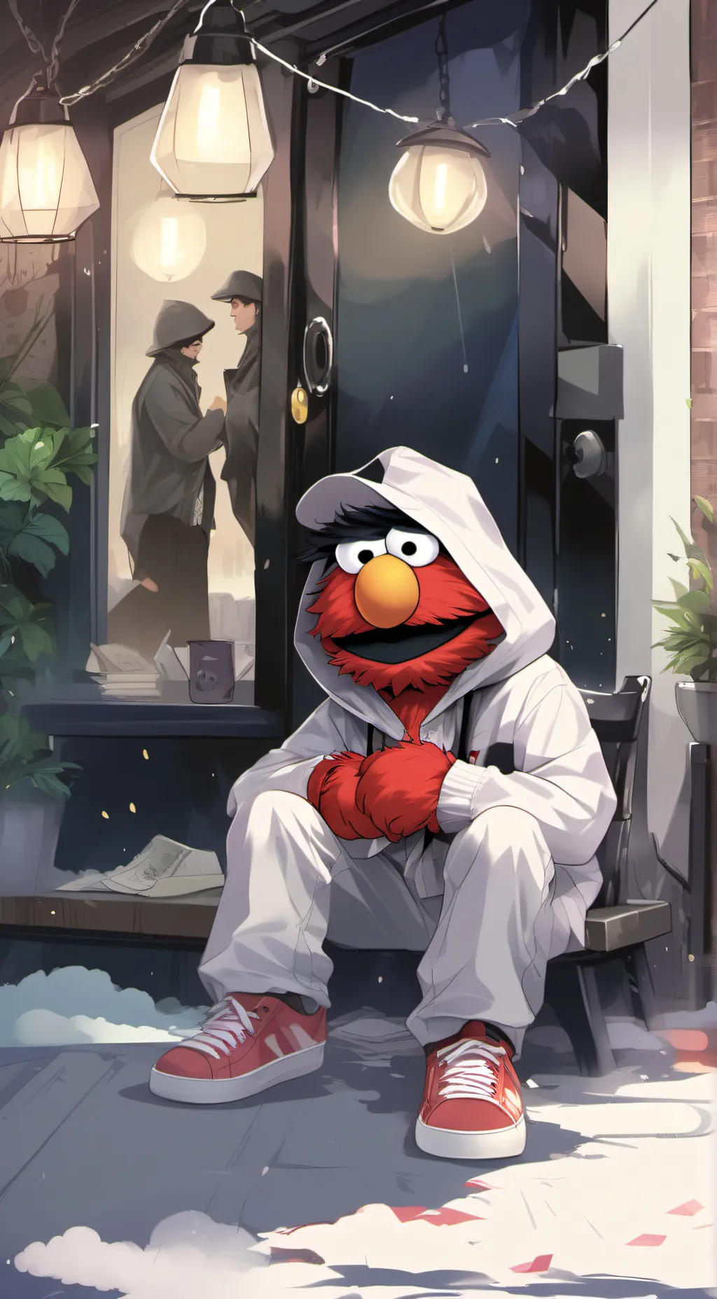 ai character: elmo background