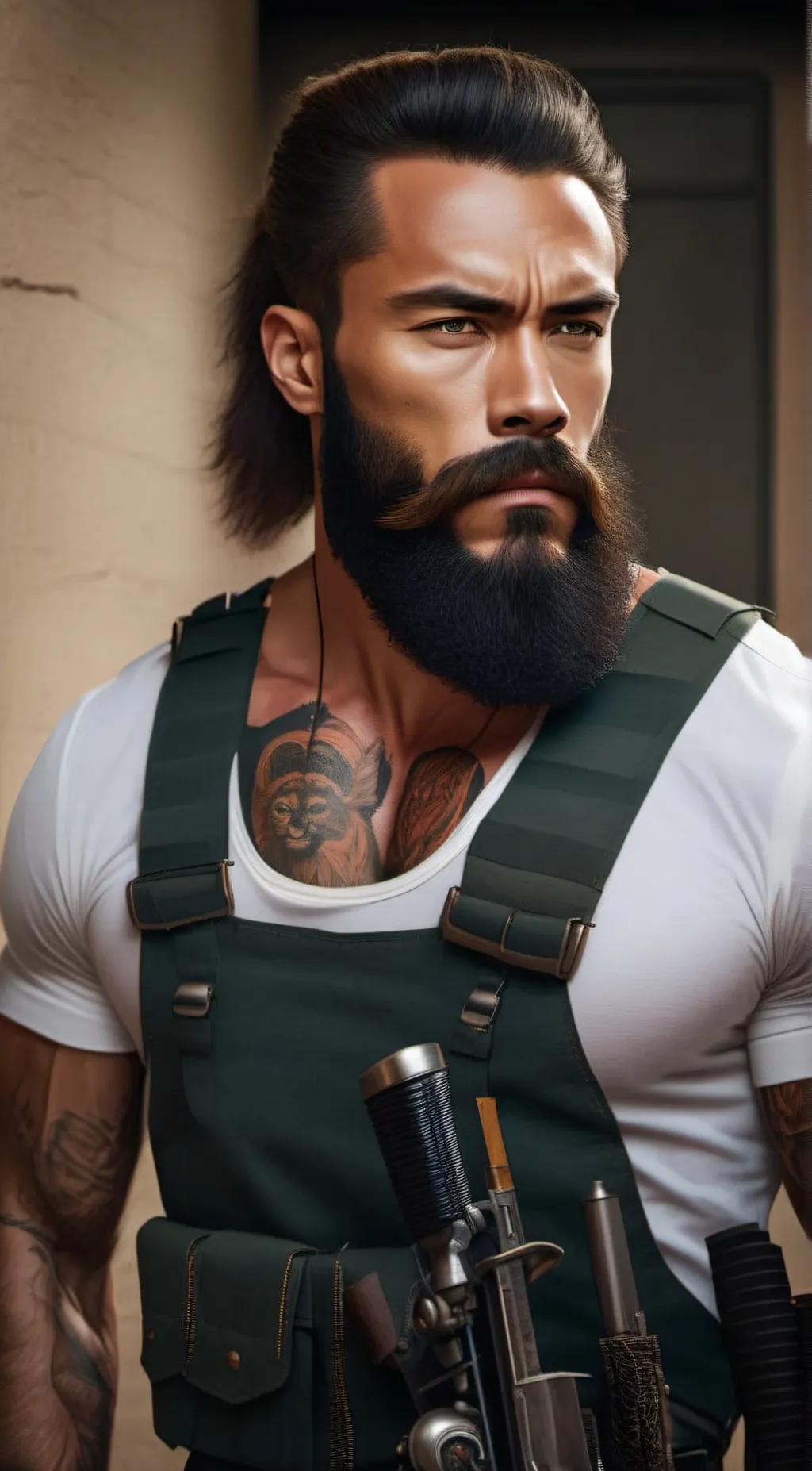 ai character: Commando background