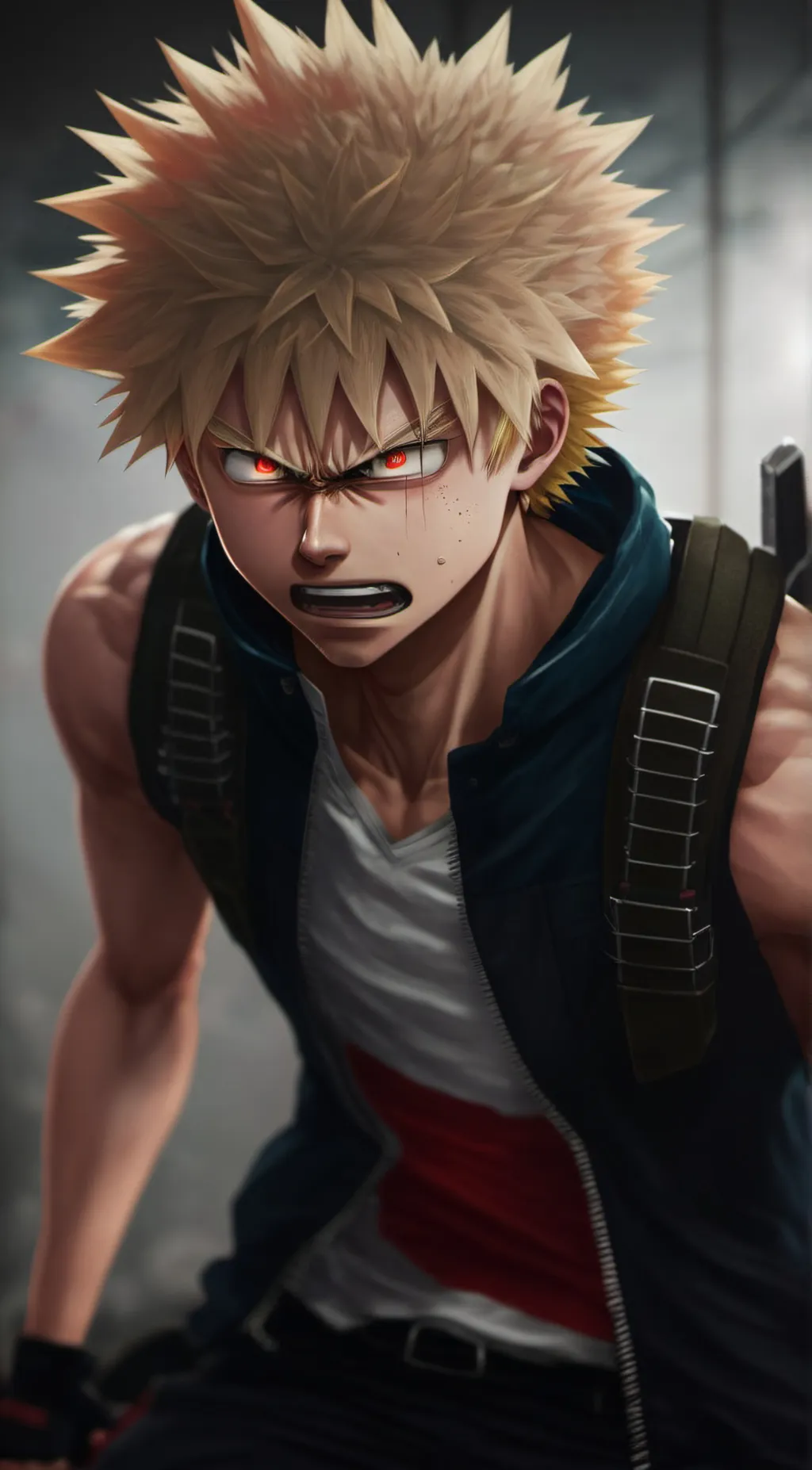 ai character: Katsuki bakugo  background