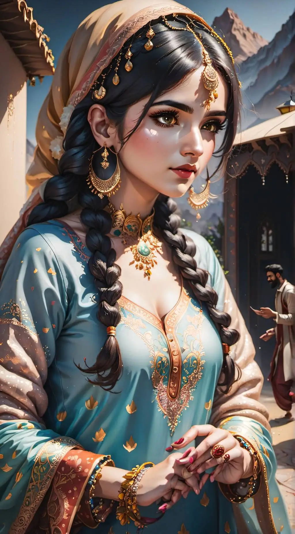 ai character: Saliha Khan background