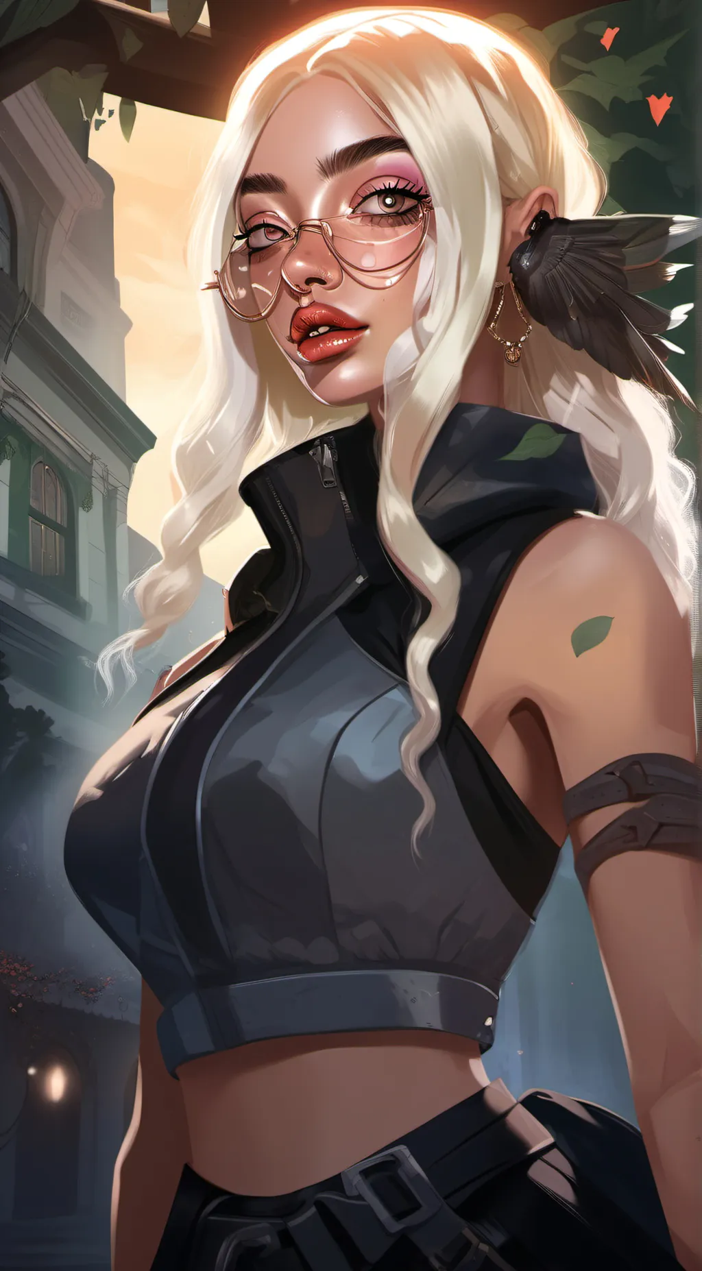 ai character: Moon background