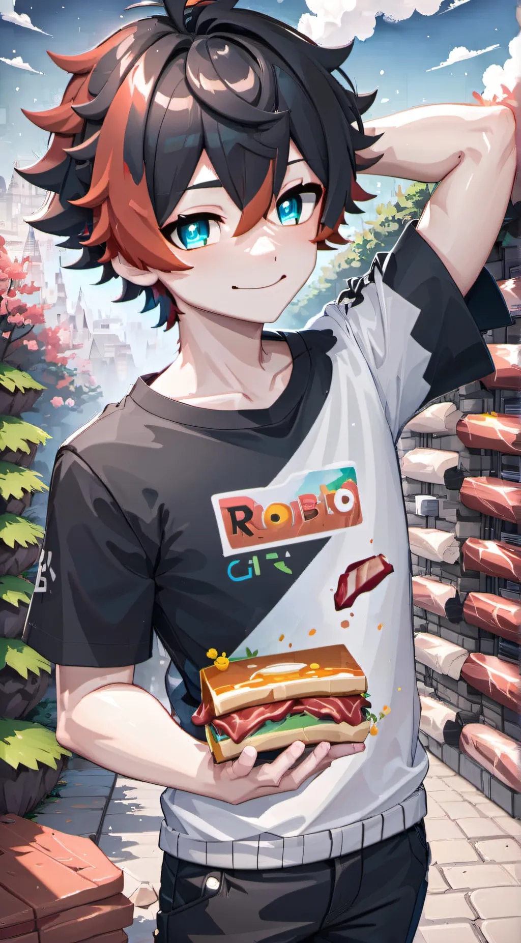 ai character: Jimmy the bacon background