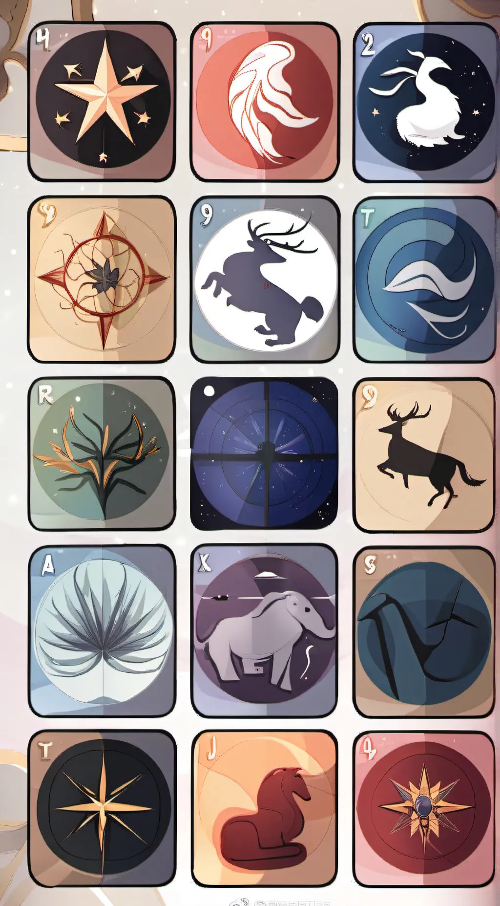 ai character: Zodiac signs  background