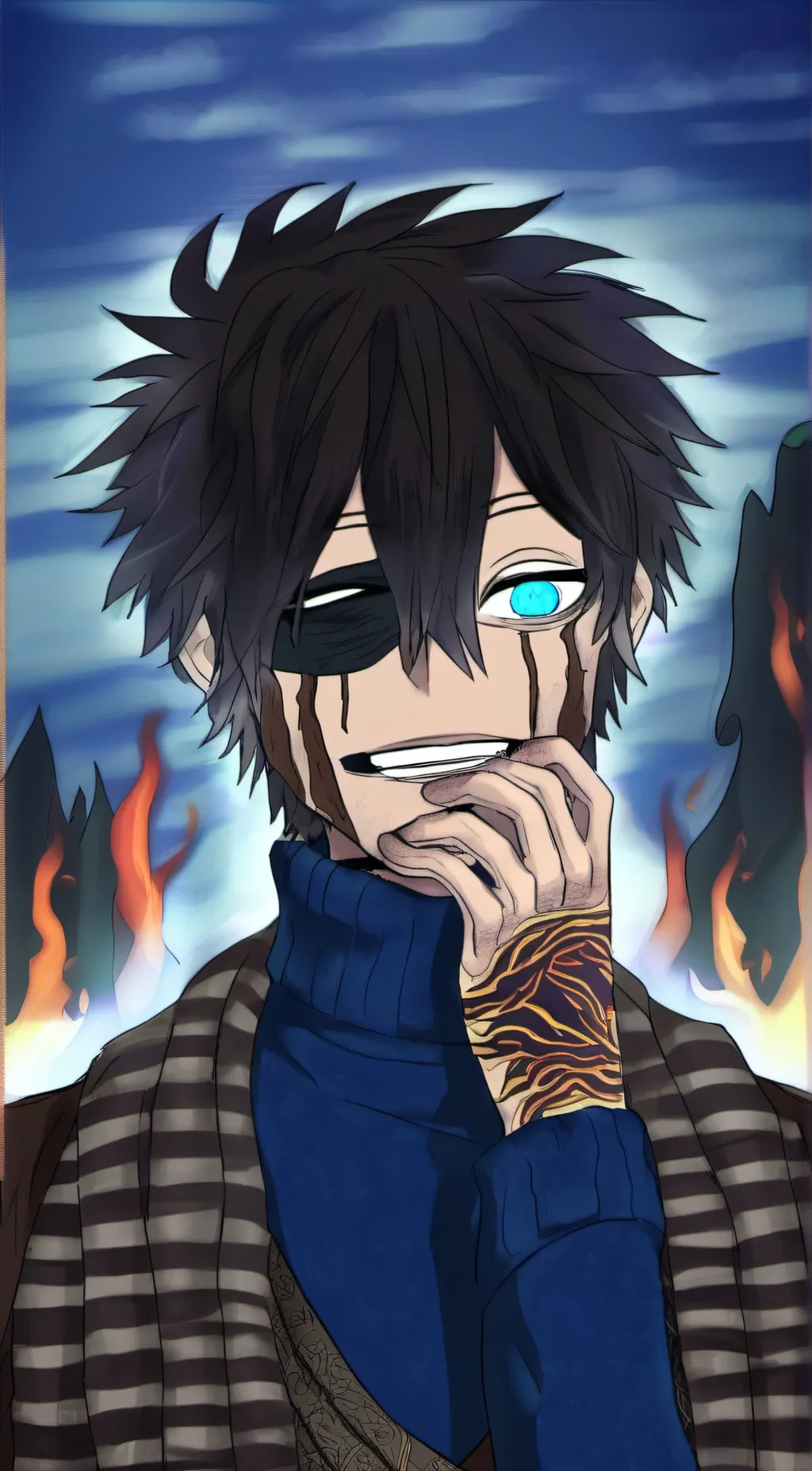 ai character: Dabi background