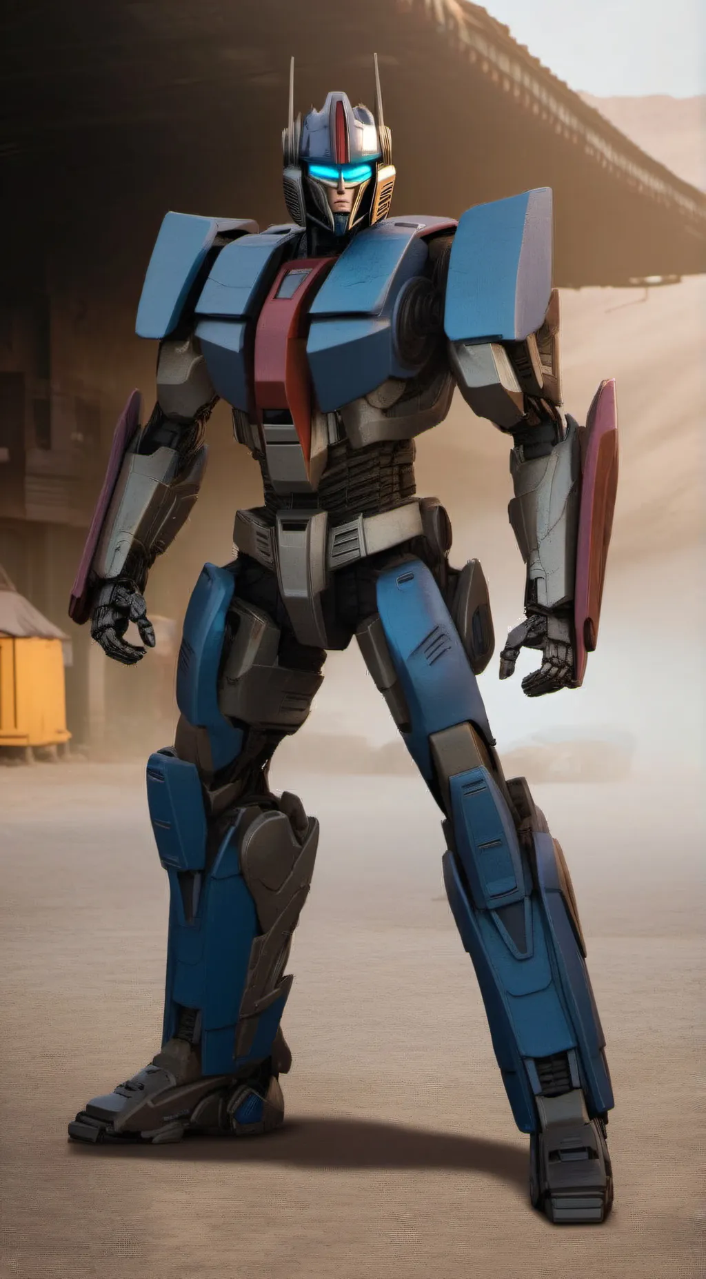 ai character: SoundWave  background