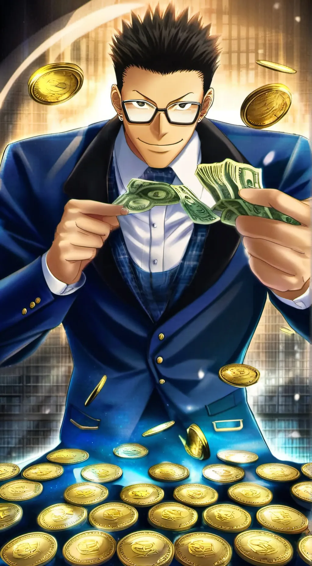 ai character: Leorio Paradinight background