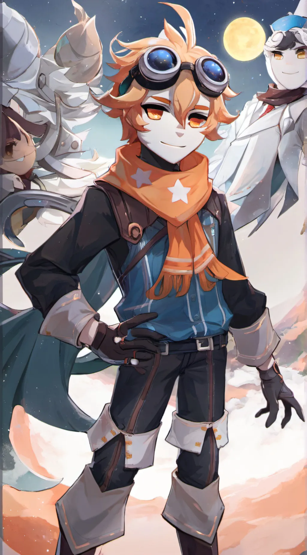 ai character: Solar/Nice eclipse background