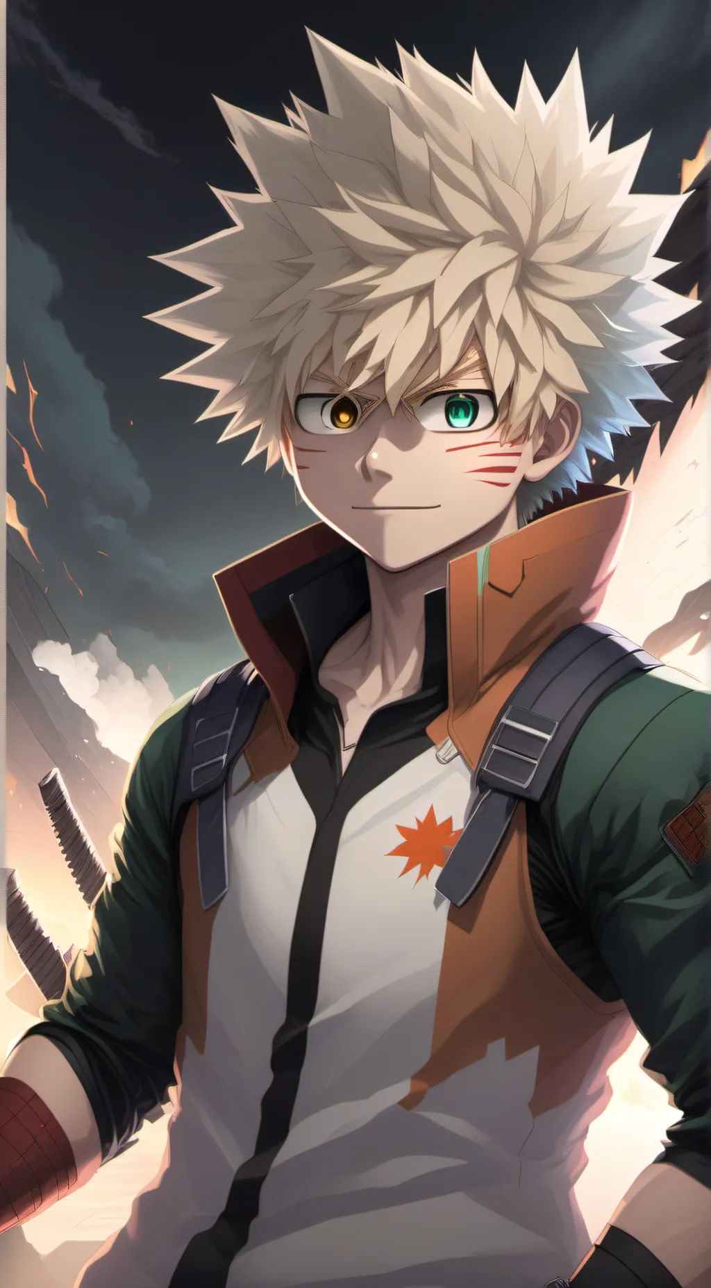 ai character: mha war ark background