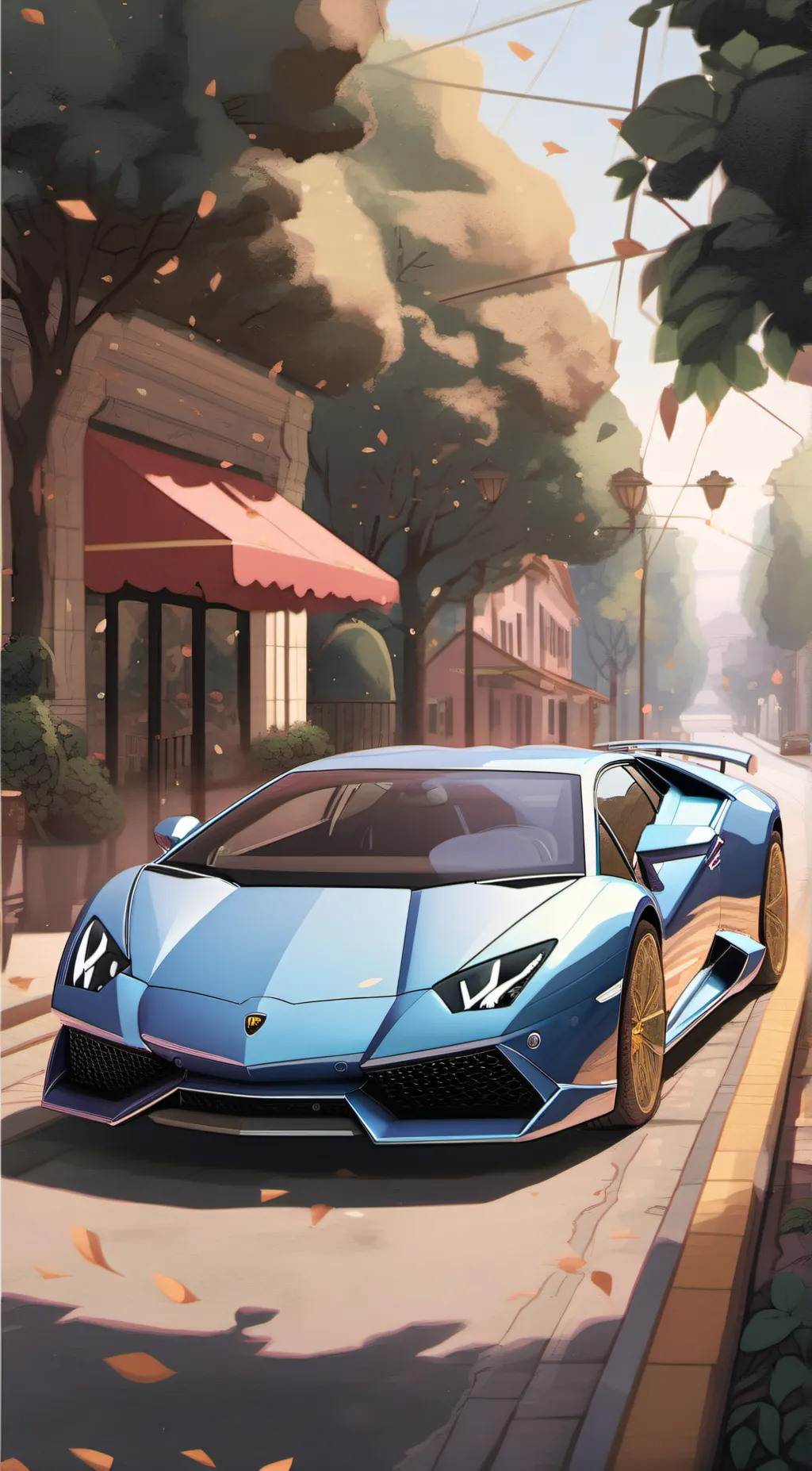 ai character: Lamborghini background