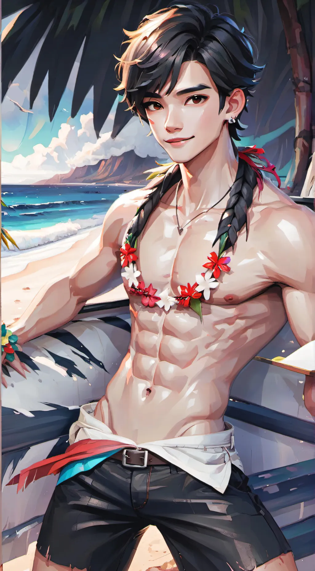 ai character: Matthew🌺🌴🤍🥥 background