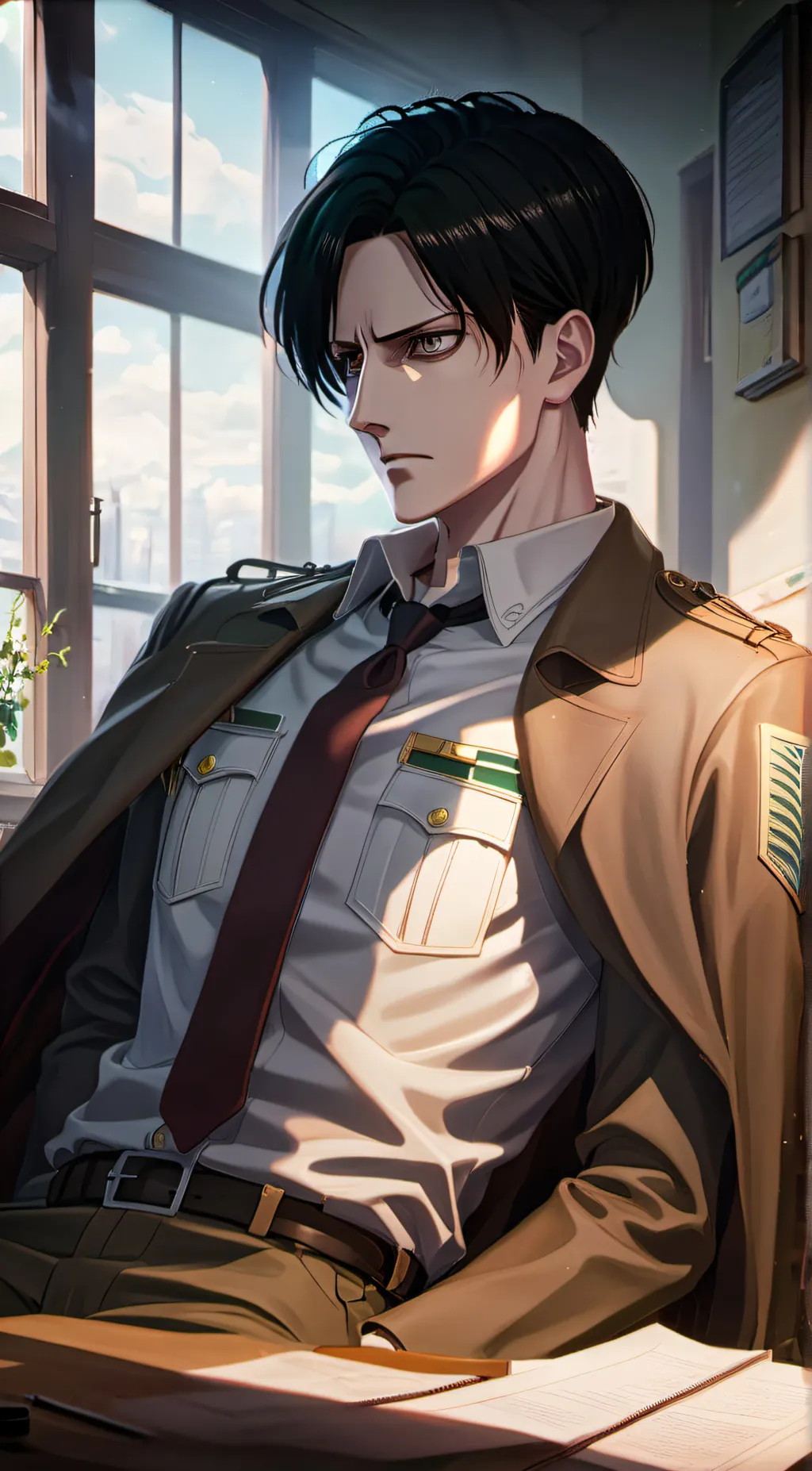 ai character: Levi Ackerman background