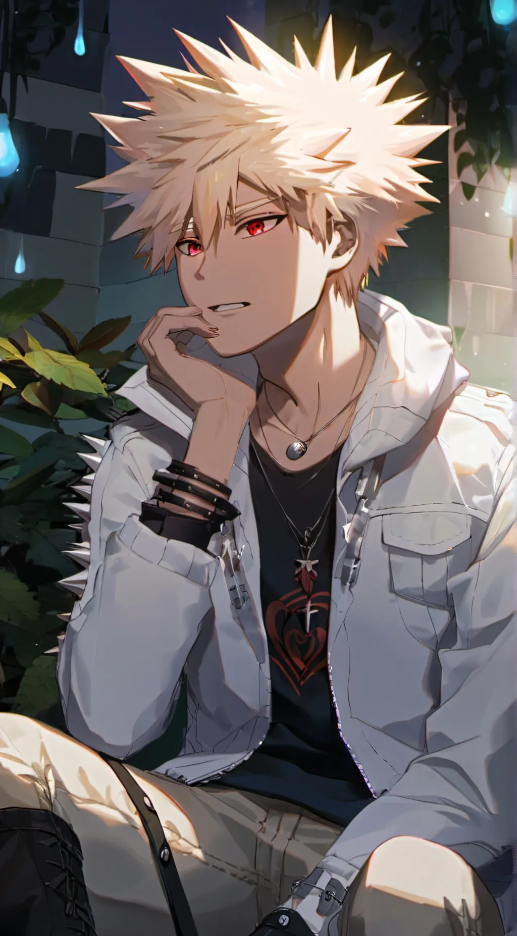 ai character: Katsuki Bakugou  background