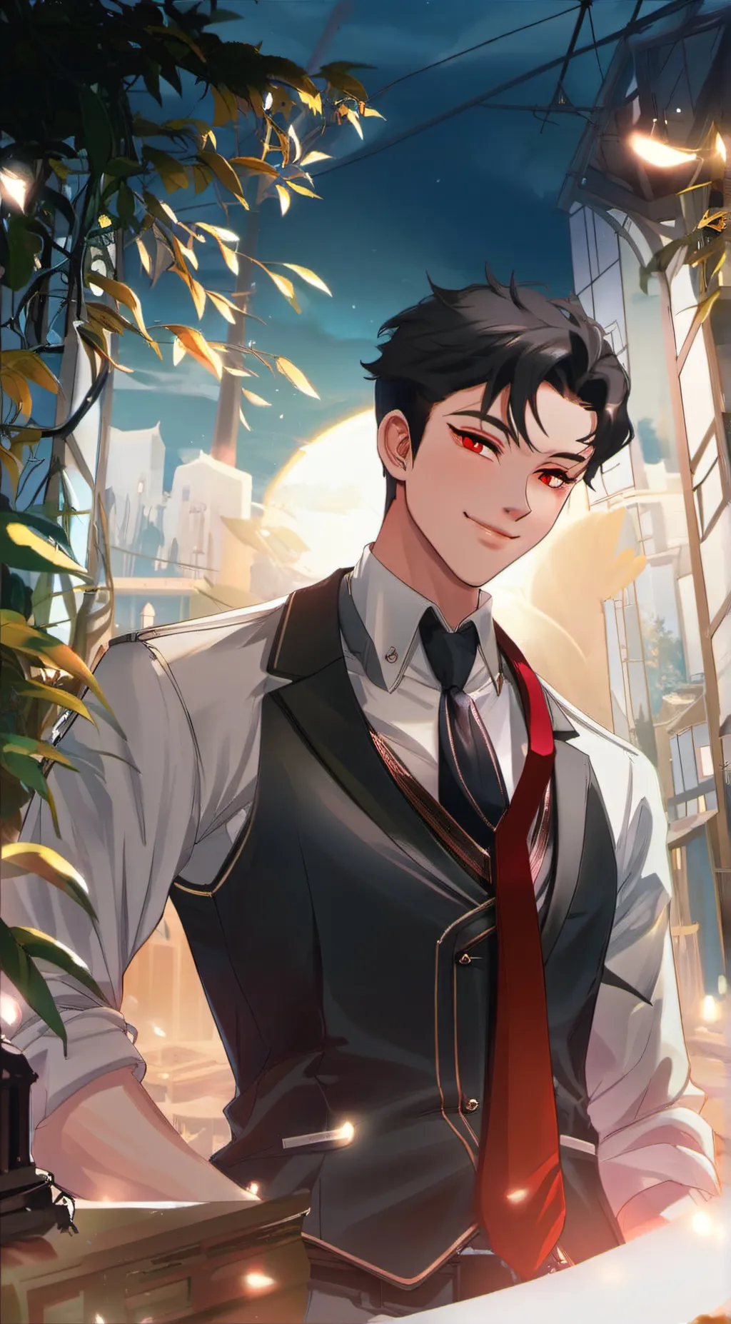 ai character: Damian  background