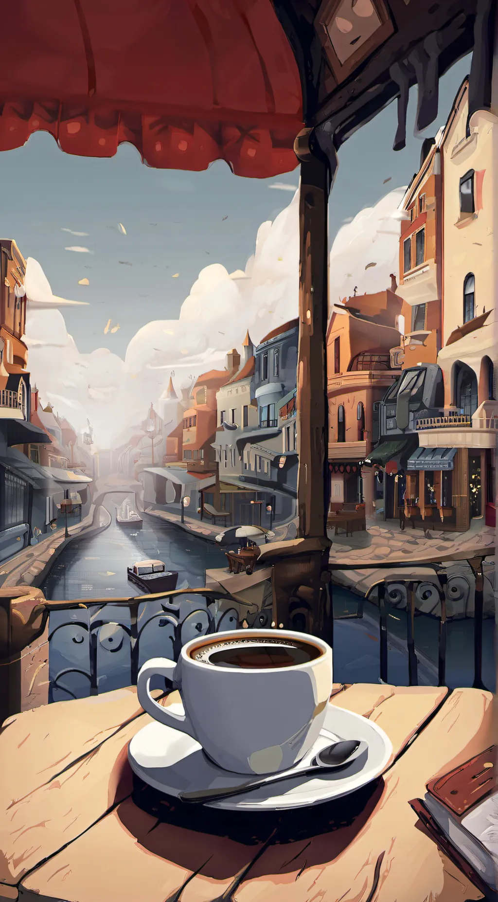 ai character: a cup background