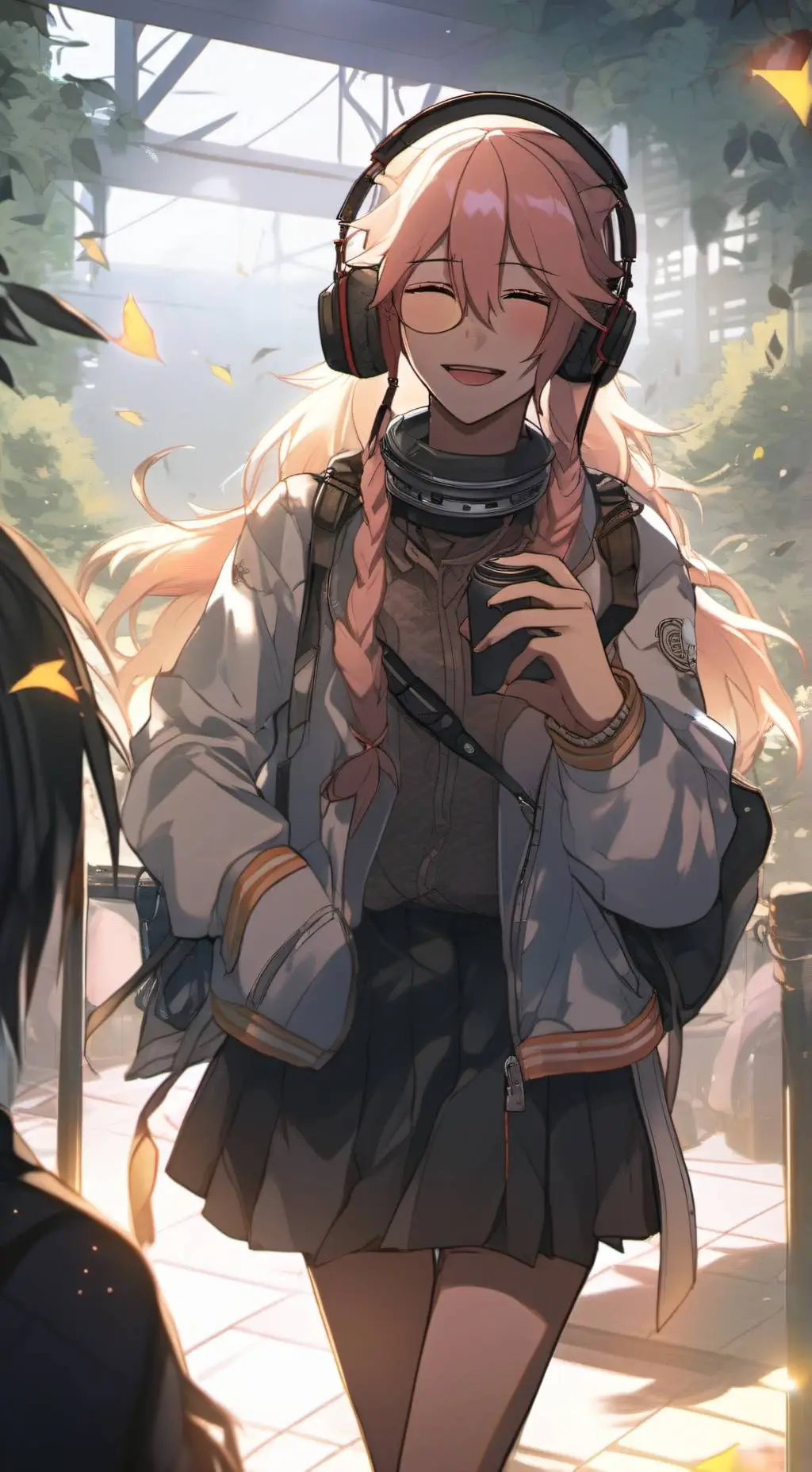 ai character: Fem techno background