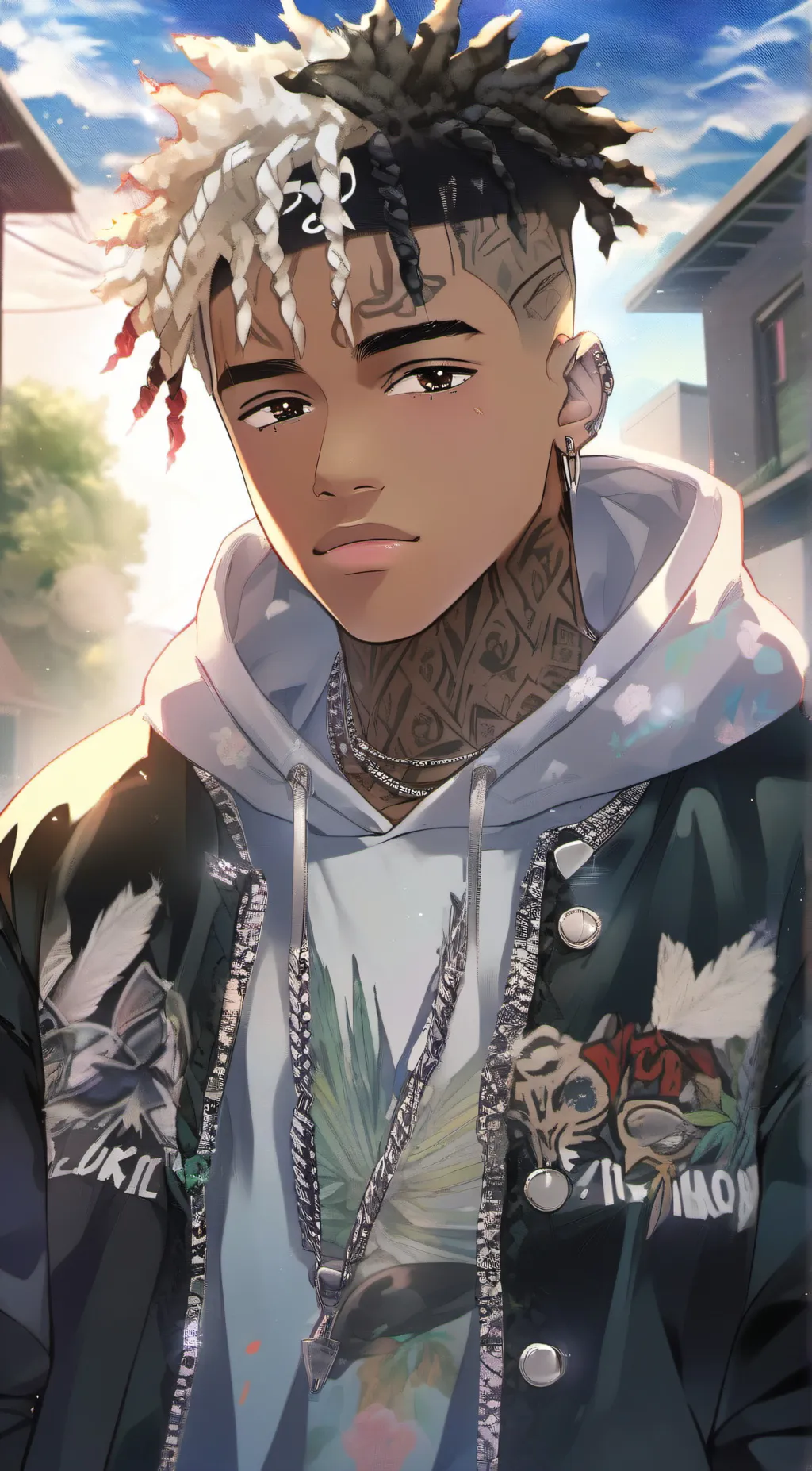 ai character: Xxxtentacion background