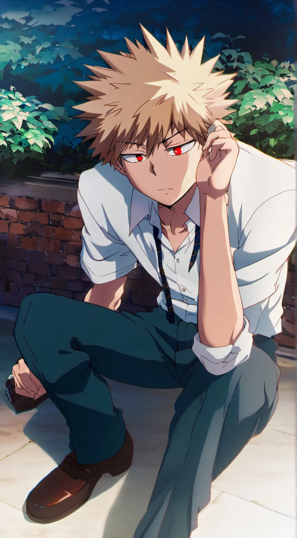ai character: katsuki bakugo background