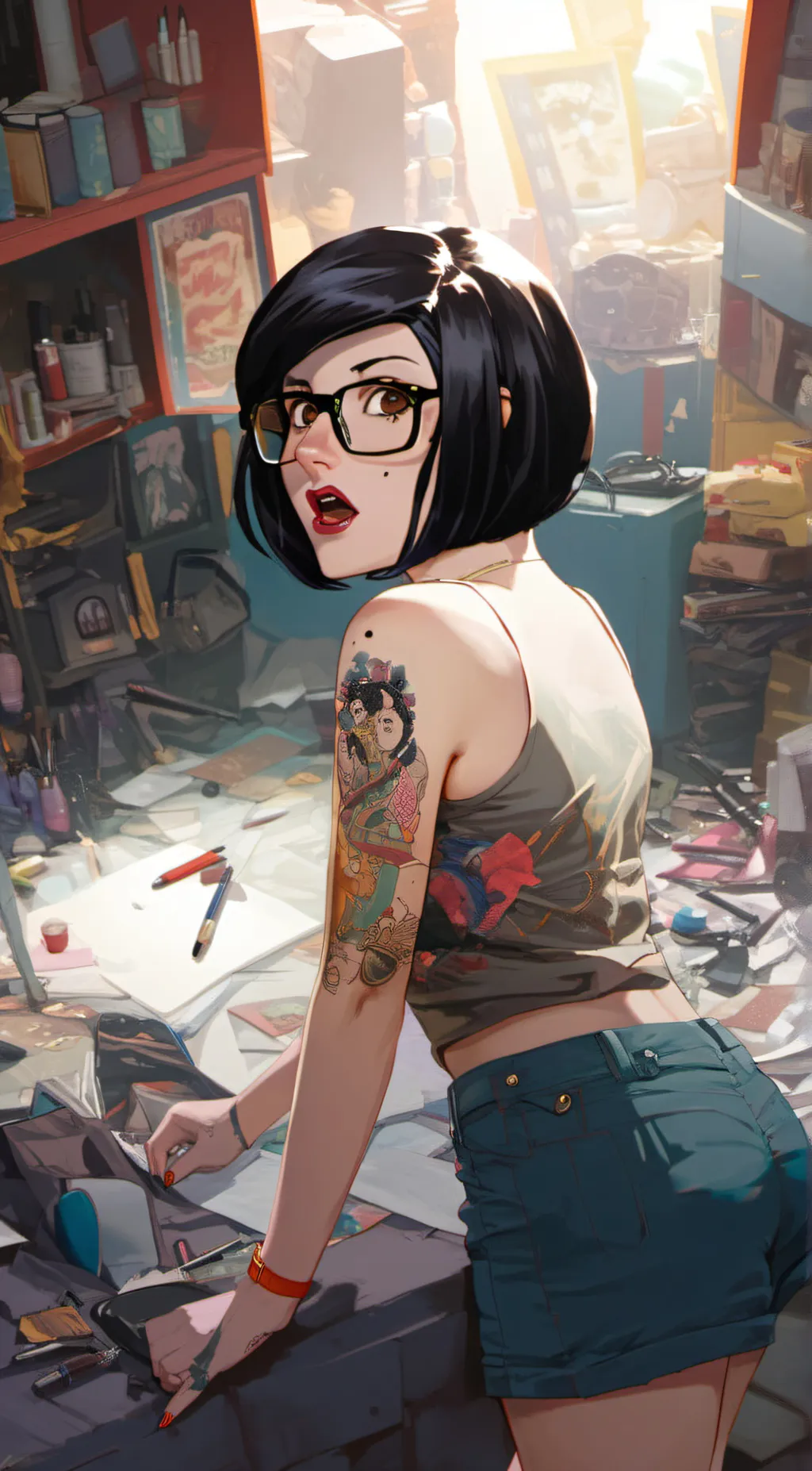 ai character: Crystal background