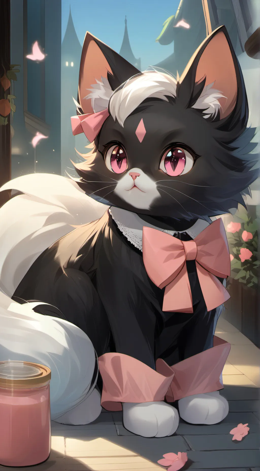 ai character: Hershey kiss background