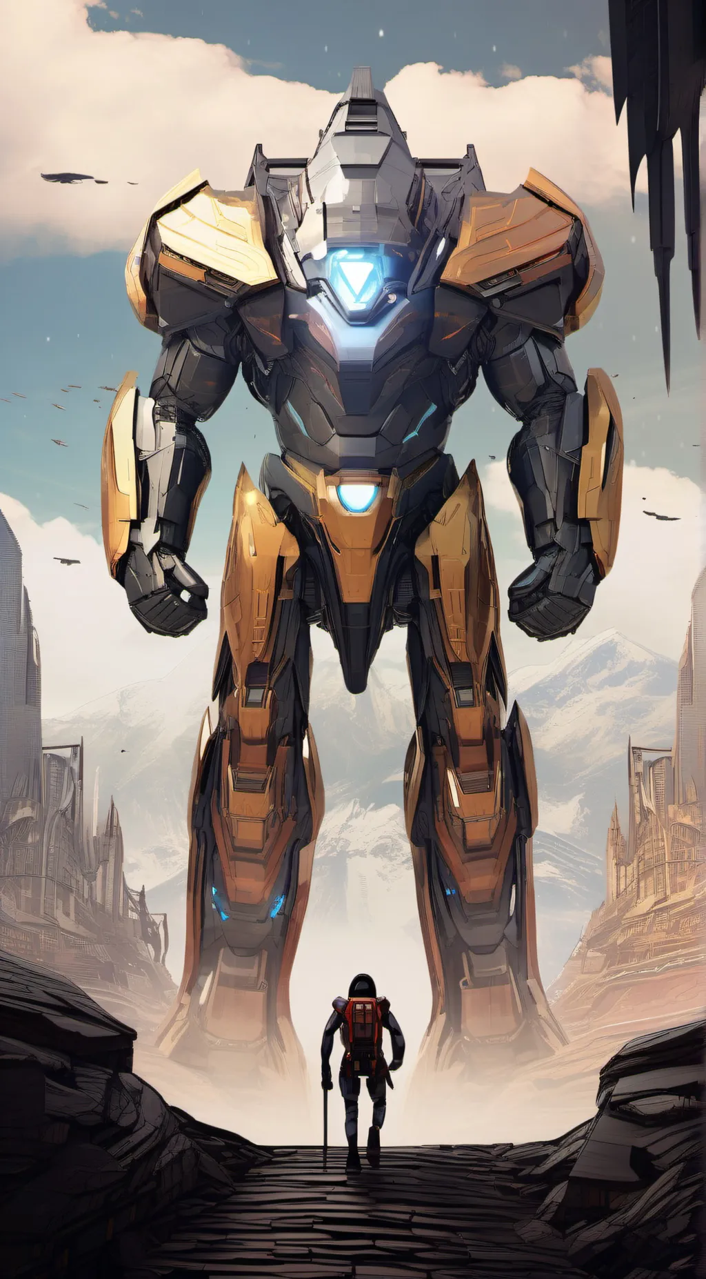 ai character: Upgradetitanclock background