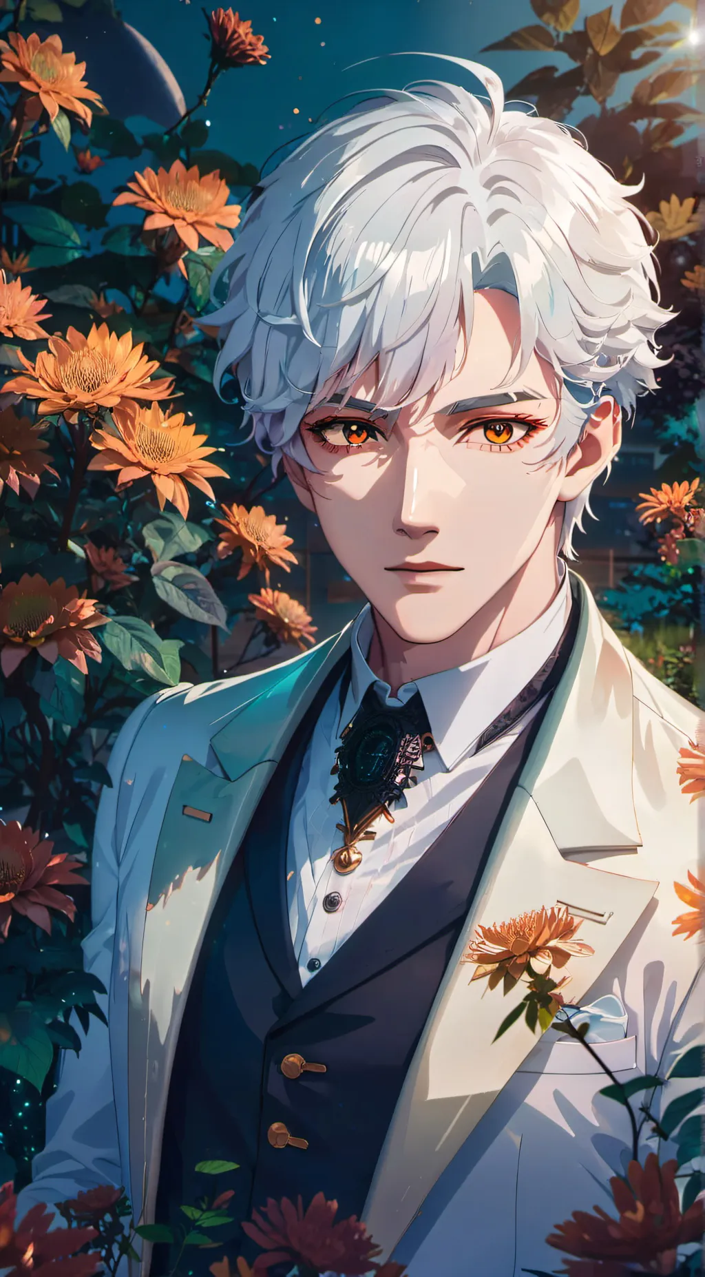 ai character: Snow background