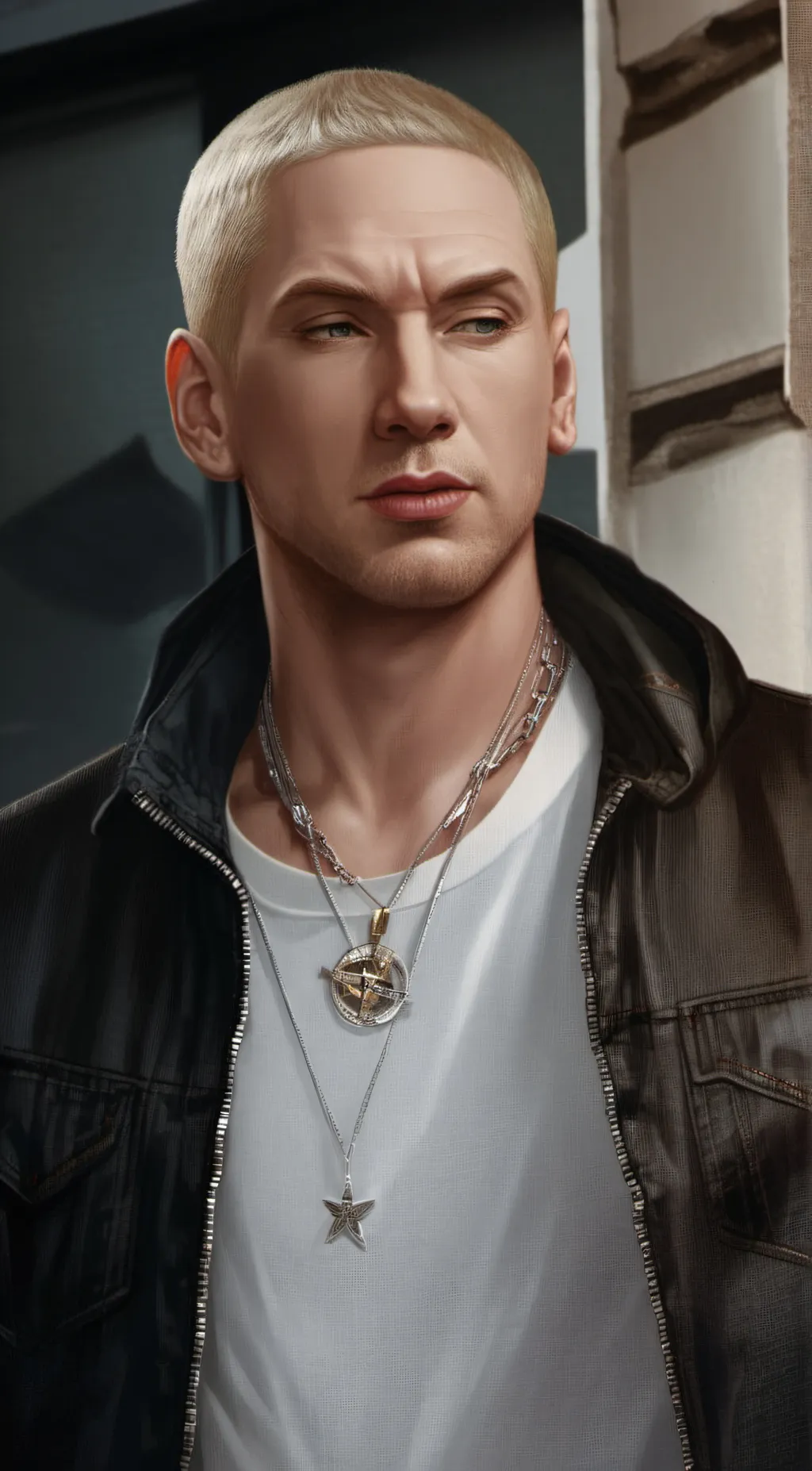 ai character: Eminem  background