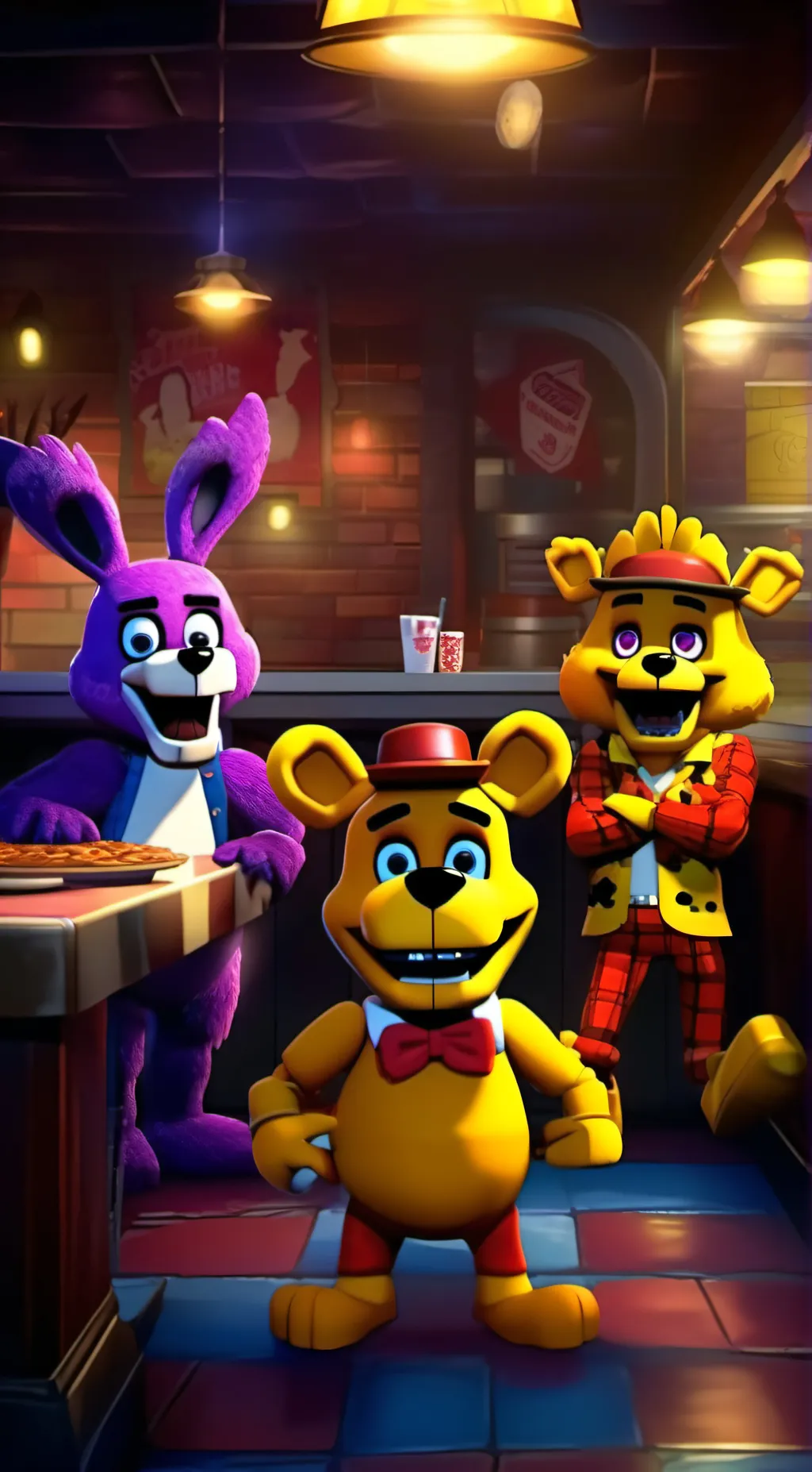 ai character: Fnaf 1 crew background