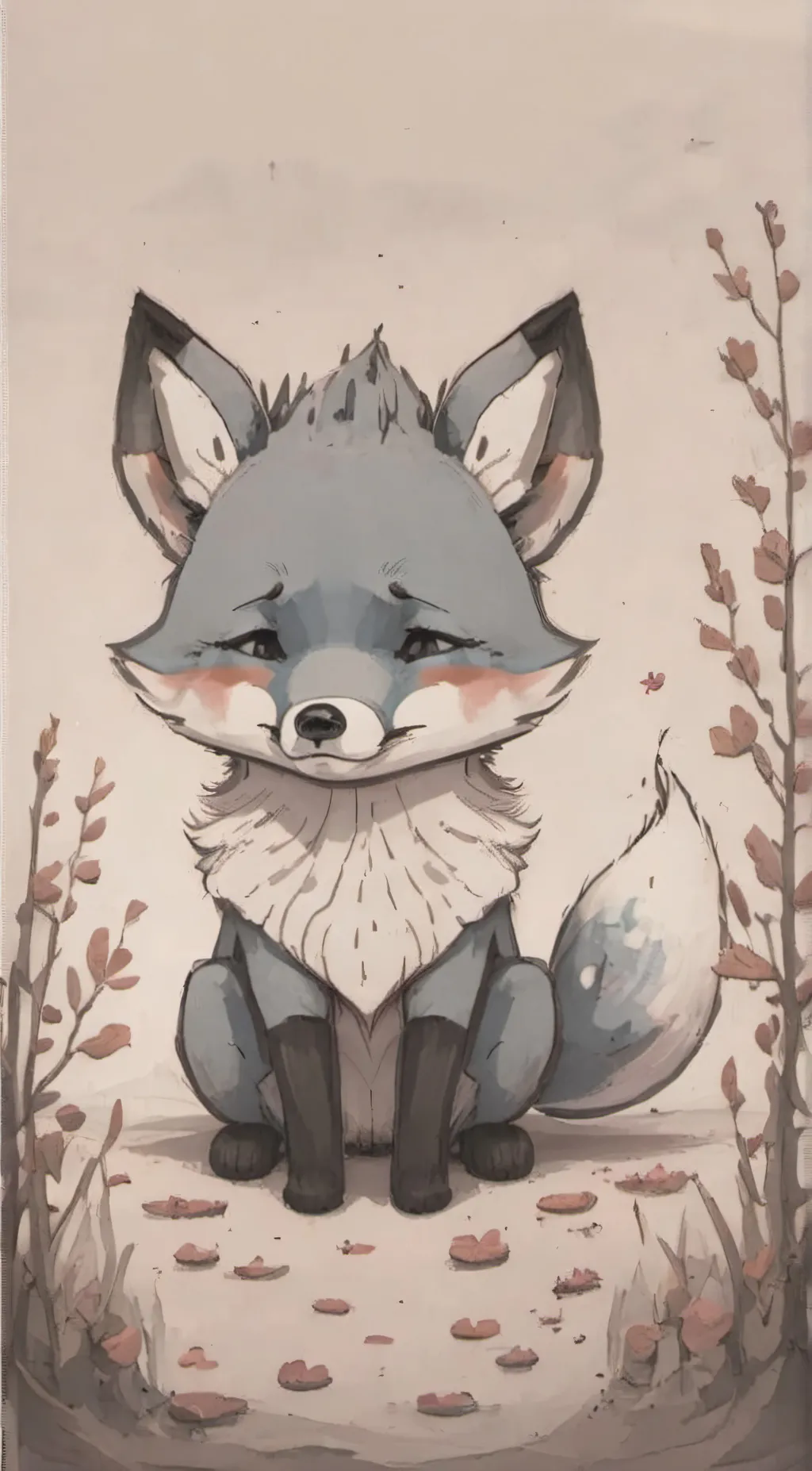 ai character: frowny fox background
