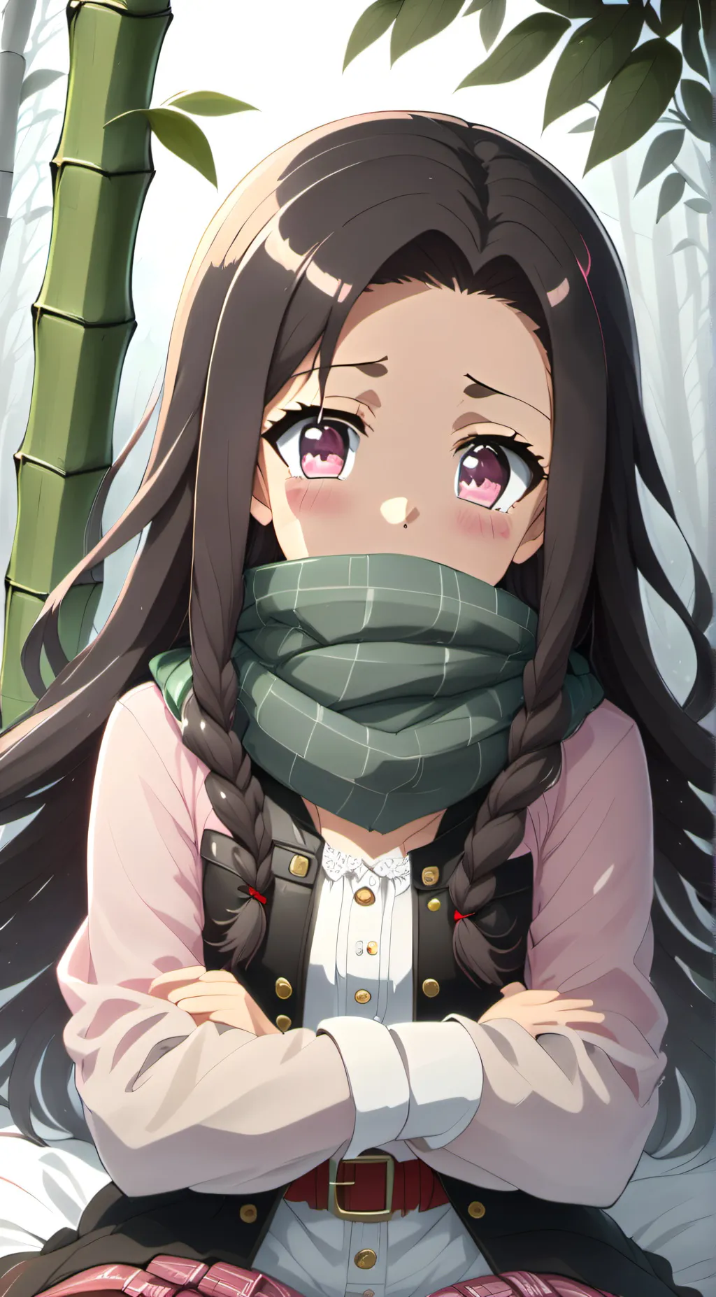 ai character: nezuko kamado background