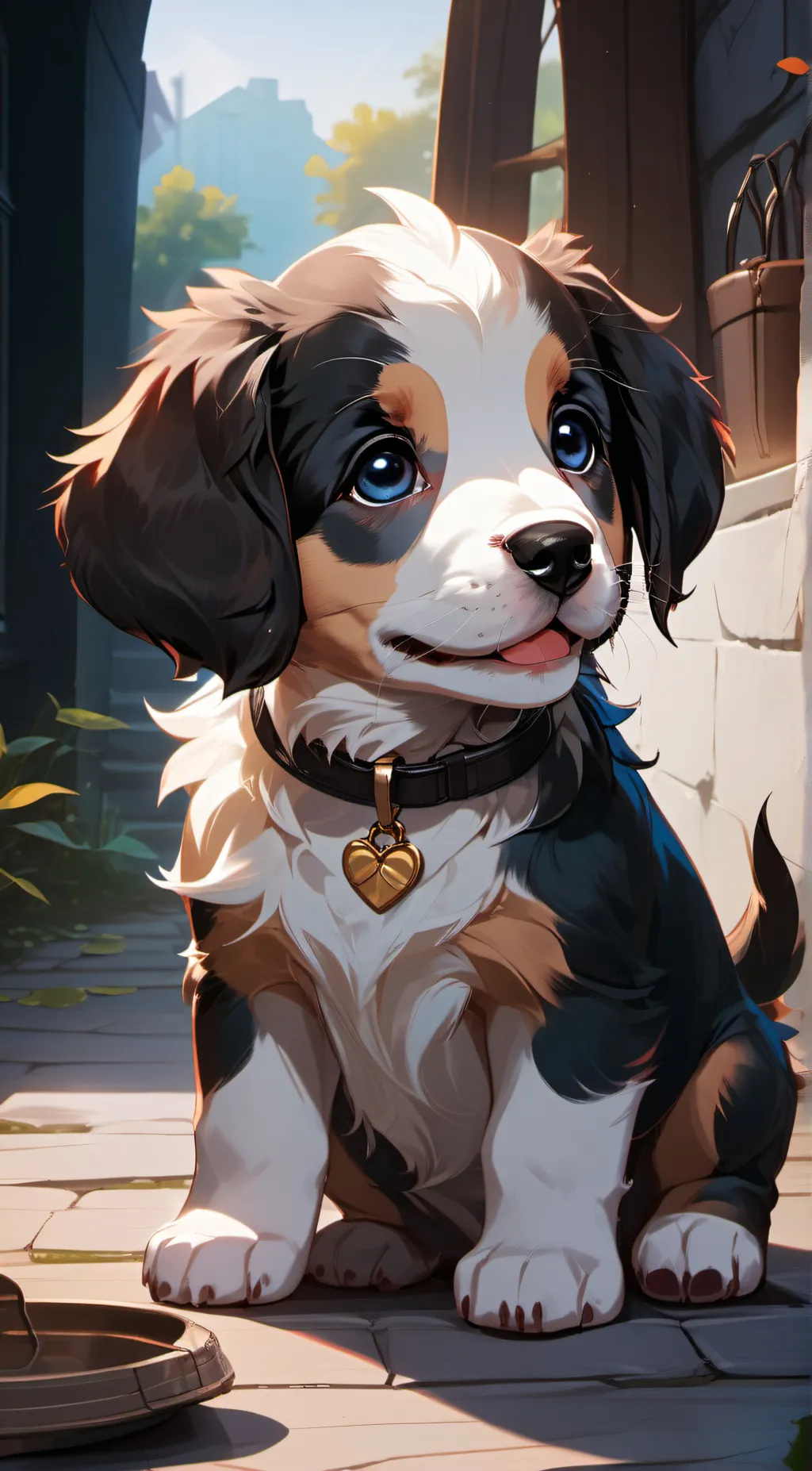 ai character: puppy background